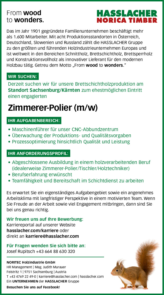 Zimmerer-Polier (m/w/d)