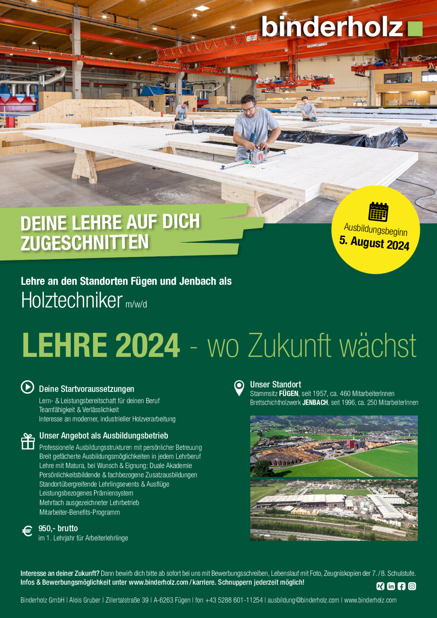 Holztechniker m/w/d (Tirol)