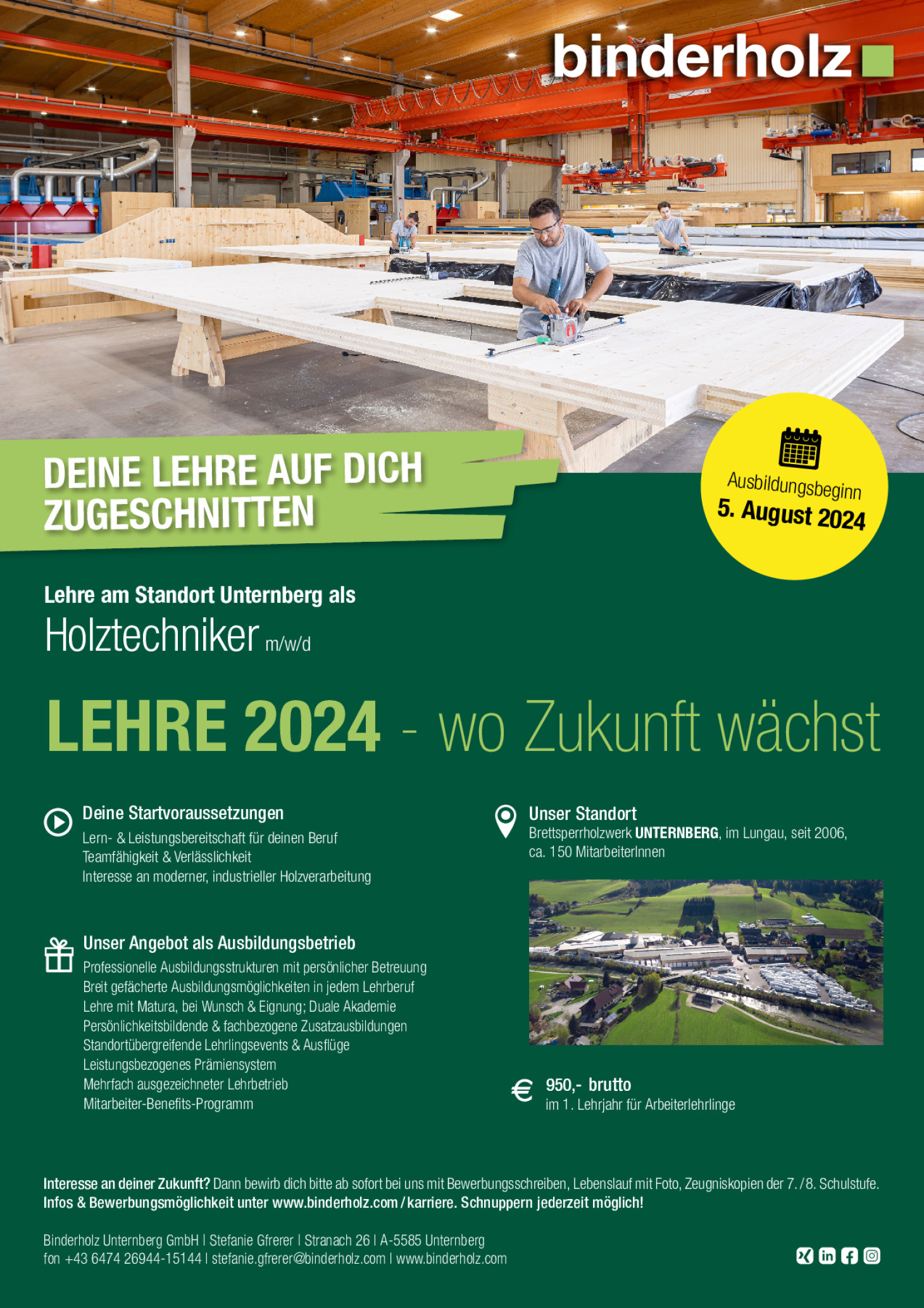 Holztechniker m/w/d (Unternberg)