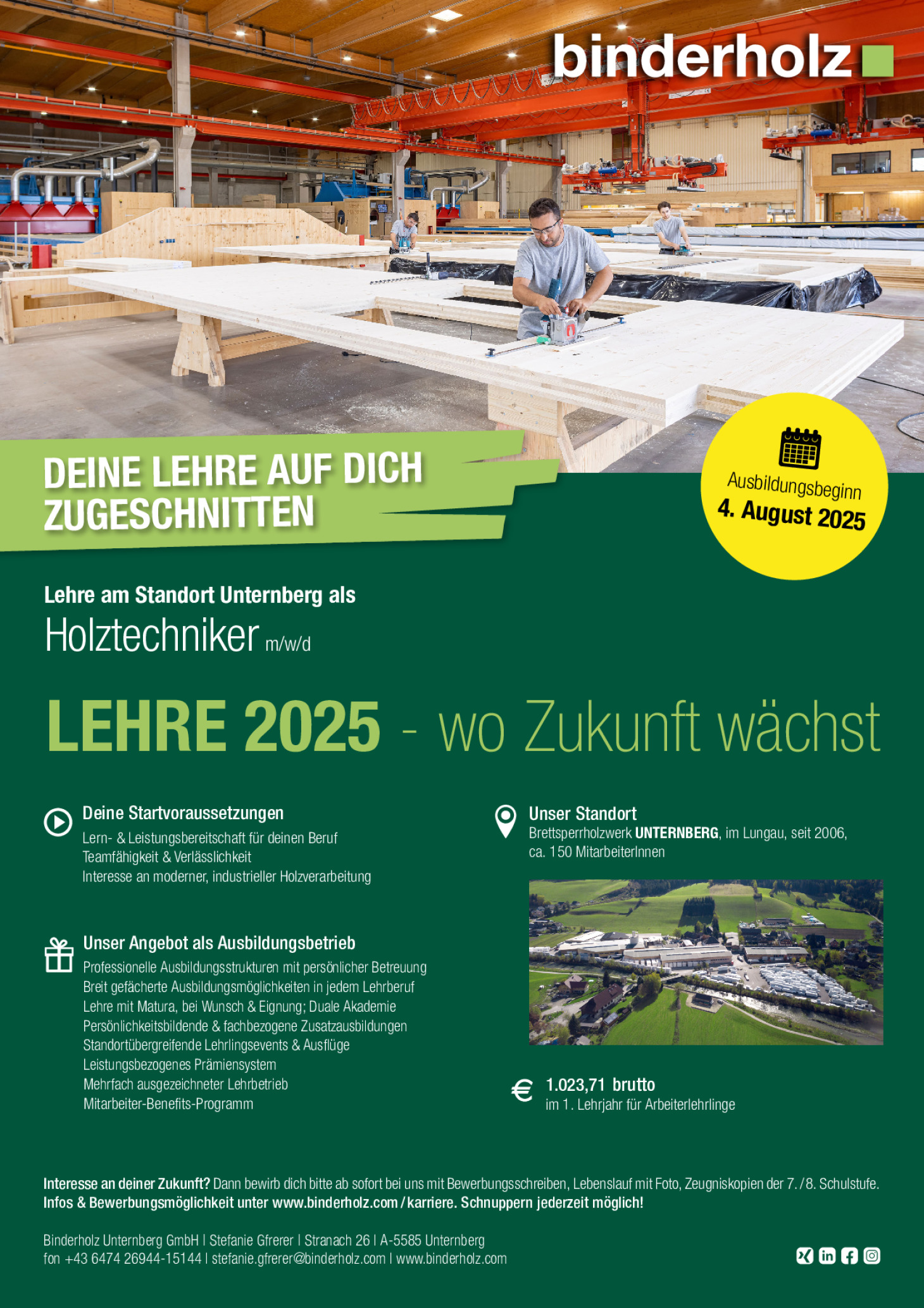 Holztechniker m/w/d (Unternberg)