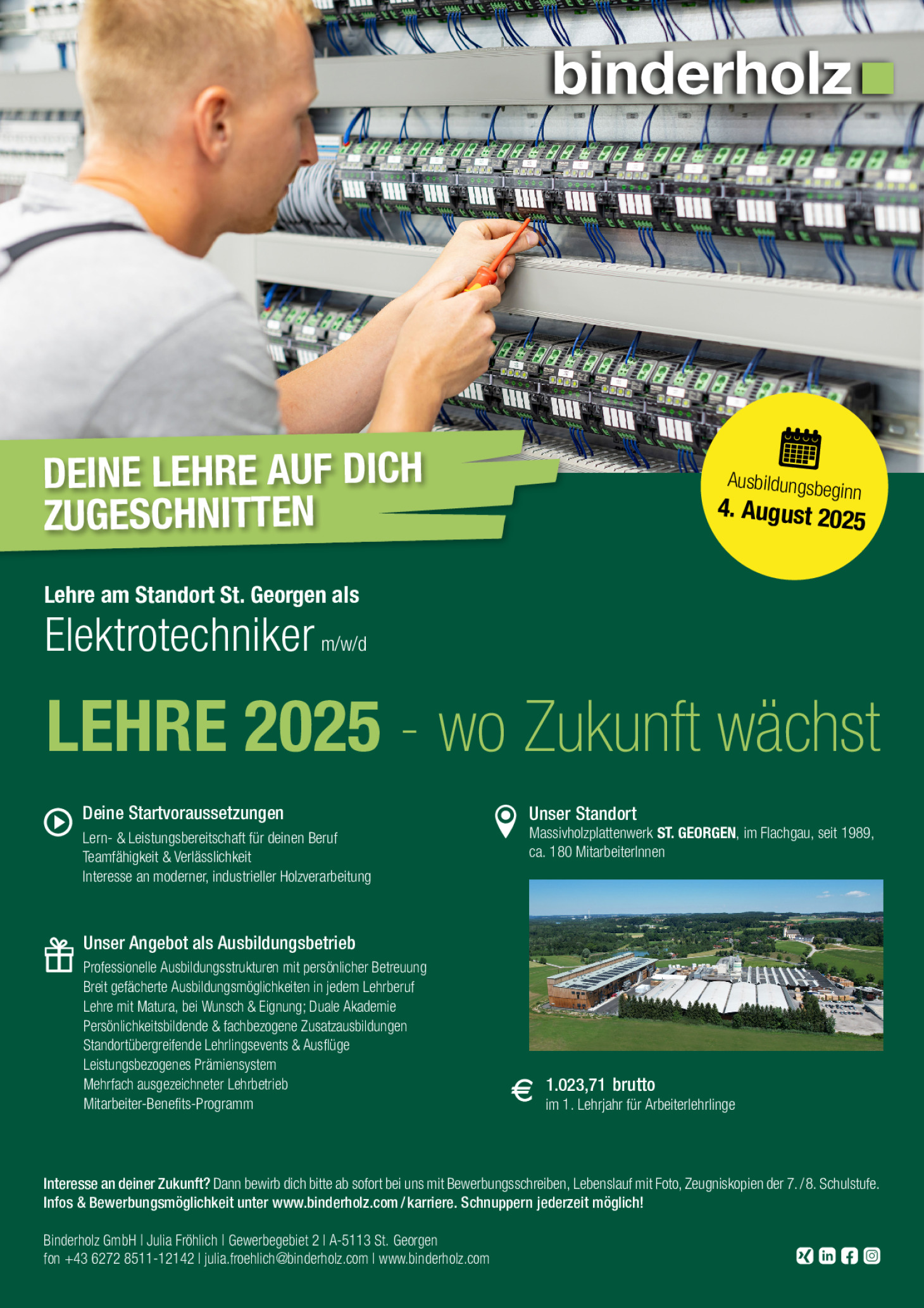 Elektrotechniker m/w/d (St. Georgen)