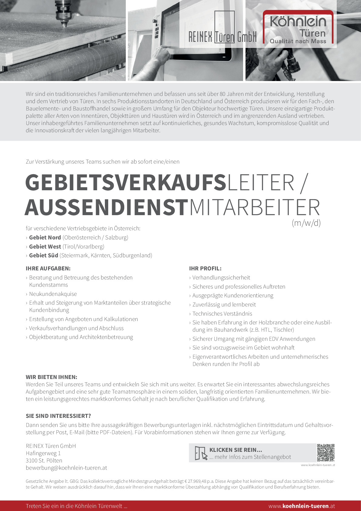 Gebietsverkaufsleiter (m/w/d)