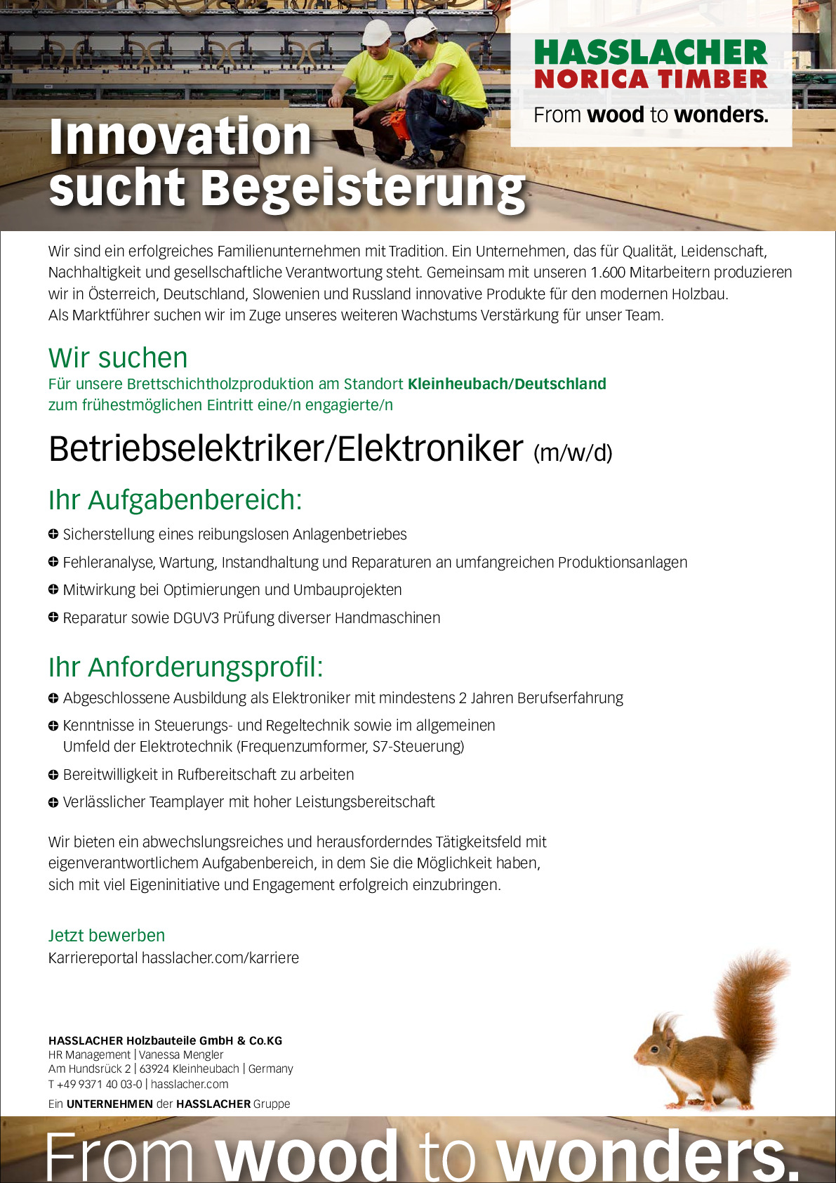 Betriebselektriker/Elektroniker (m/w/d)