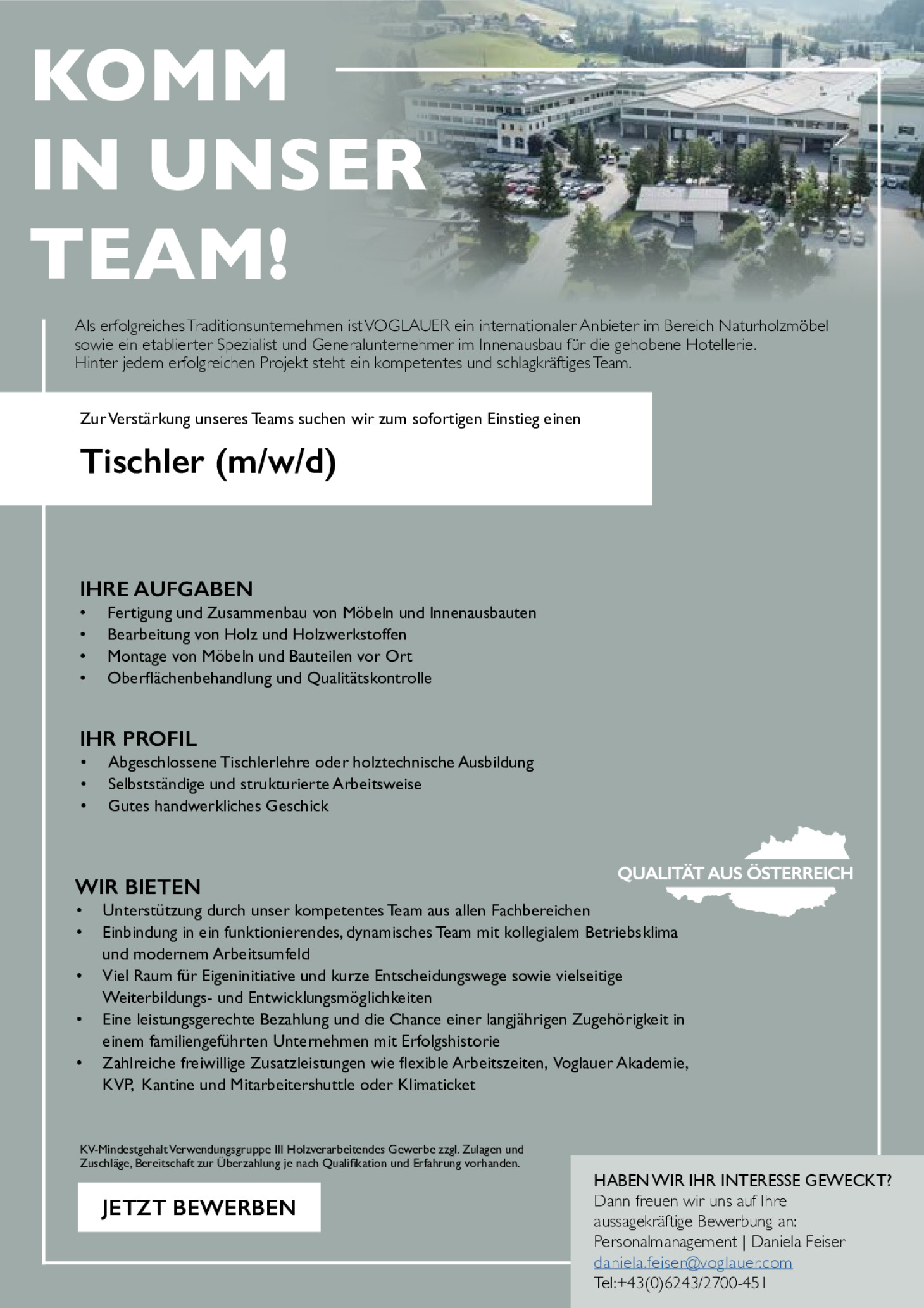Tischler (m/w/d)