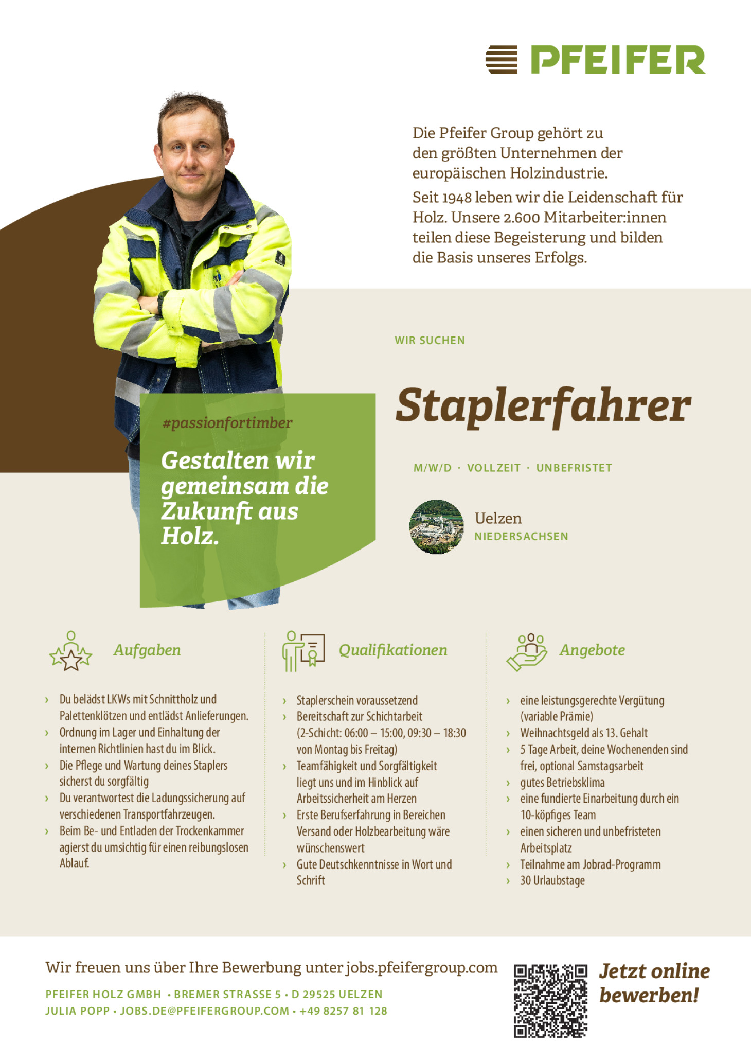 Staplerfahrer (m/w/d) unbefristet