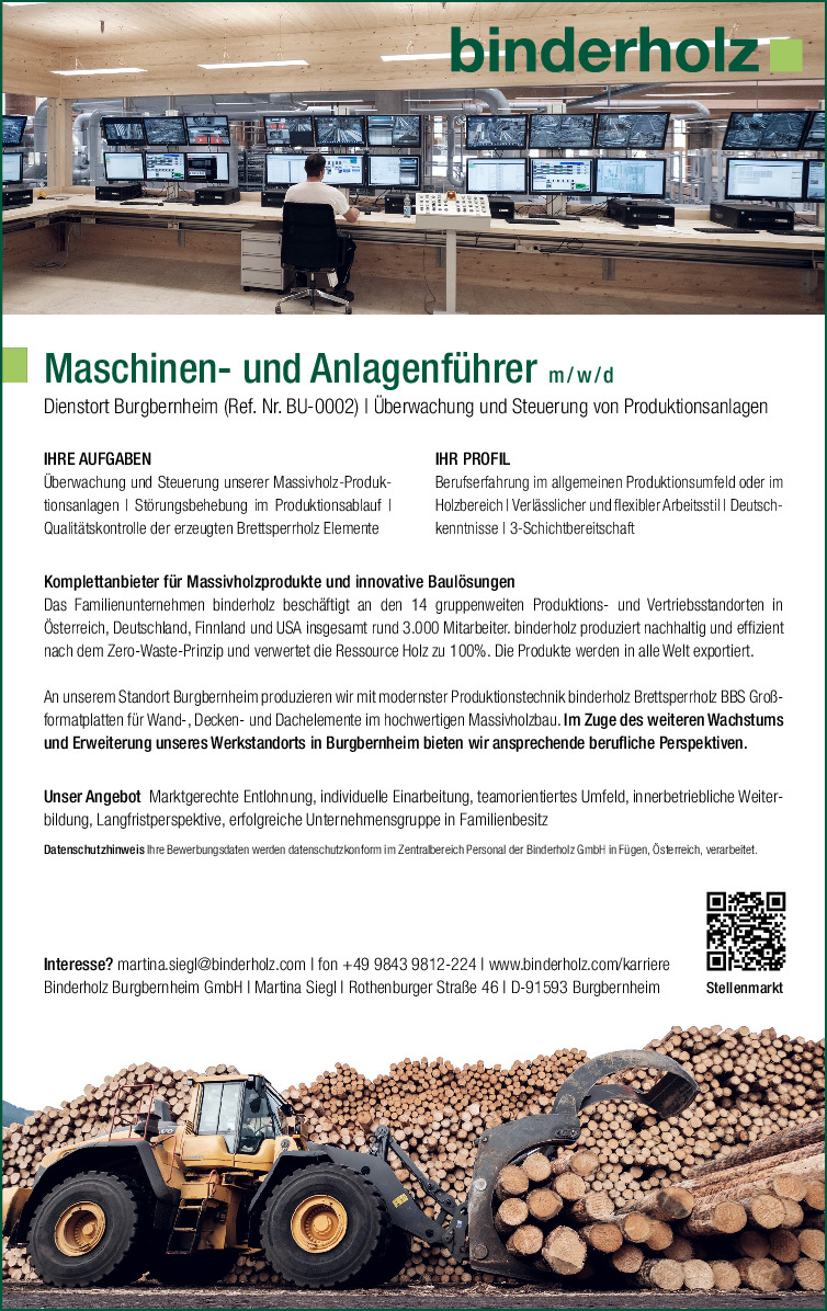 Maschinen- und Anlagenführer m/w/d (Burgbernheim)
