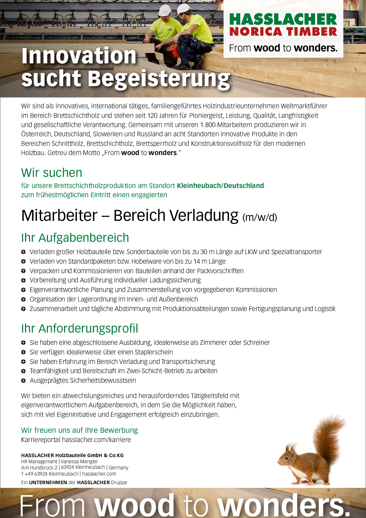 Mitarbeiter - Bereich Verladung (m/w/d)