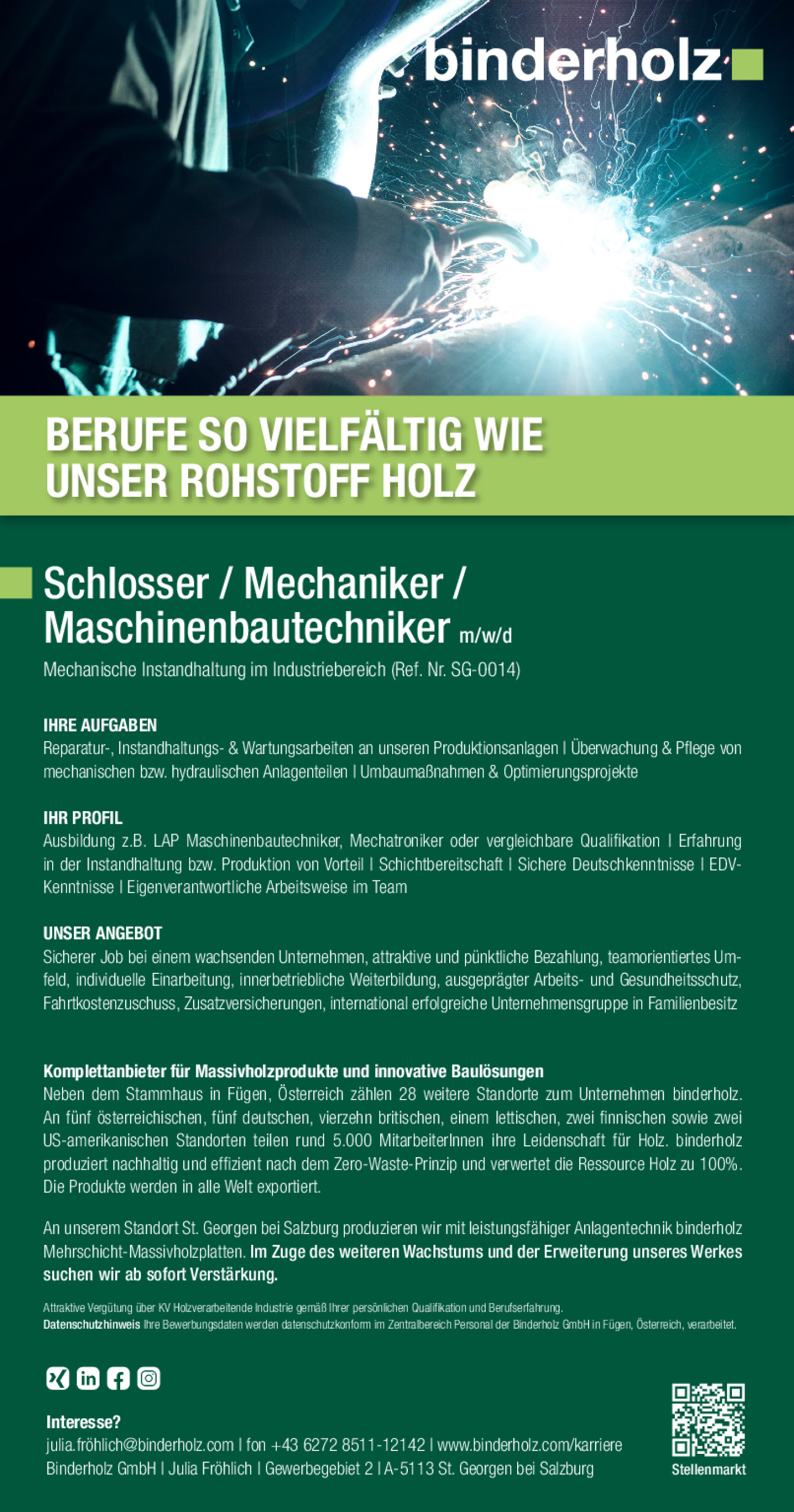 Schlosser / Mechaniker / Maschinenbautechniker m/w/d