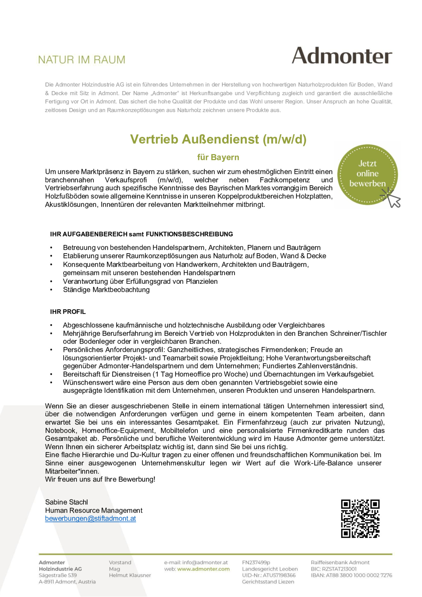 Vertrieb Bayern
