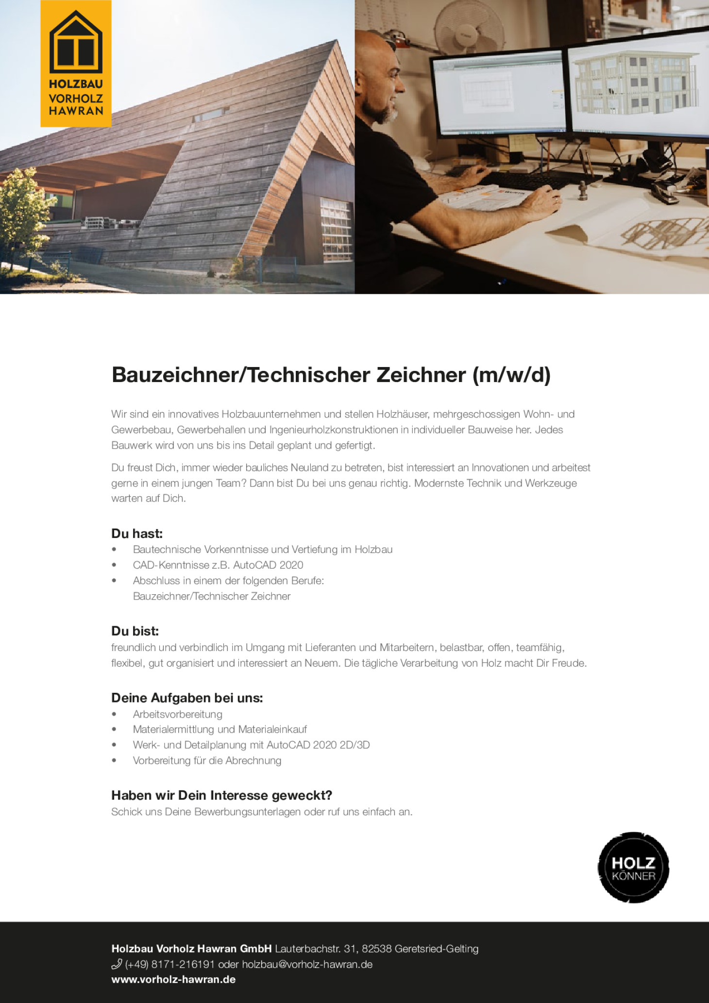 Bauzeichner/Technischer Zeichner (m/w/d)