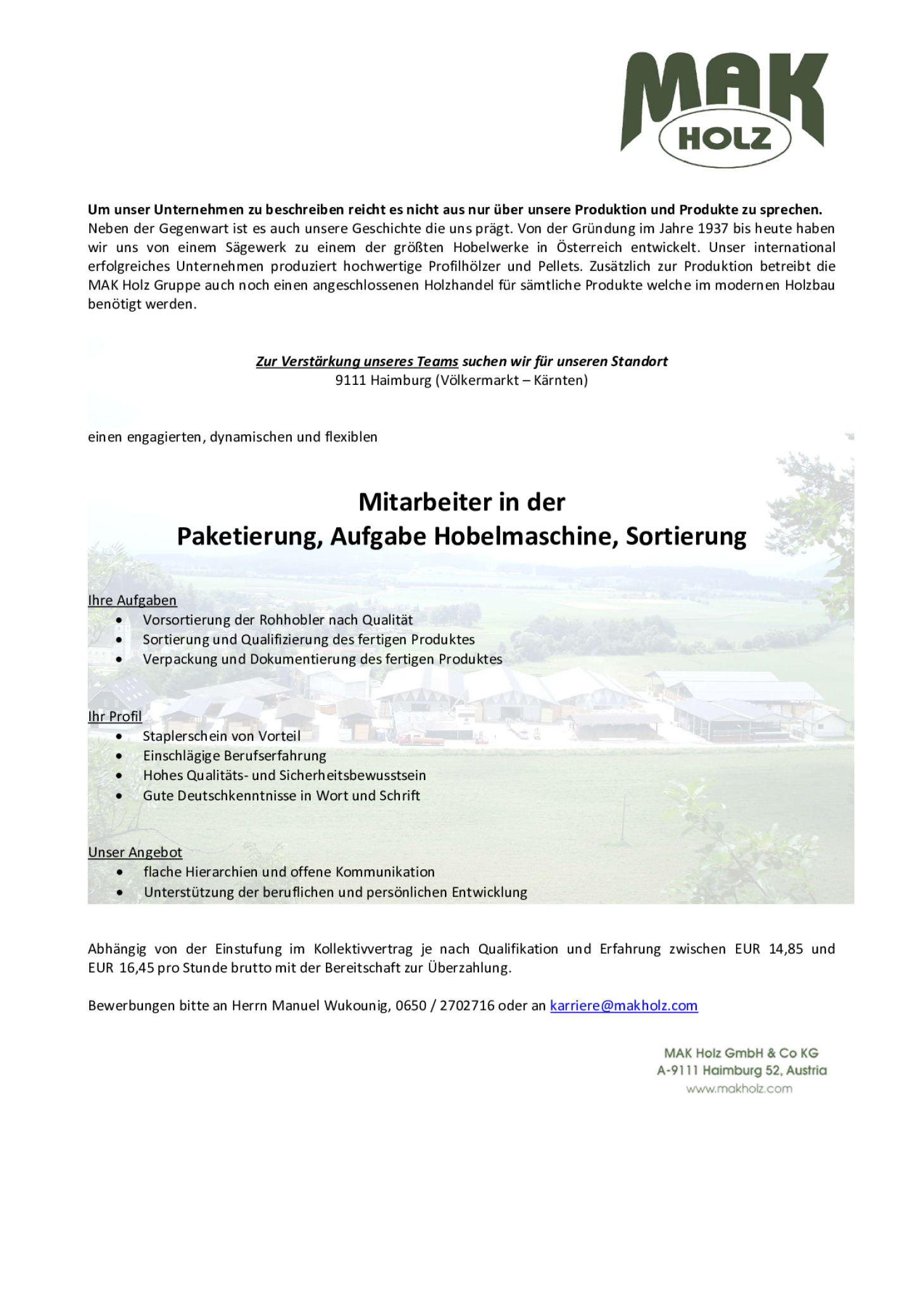 Mitarbeiter Paketierung (m/w/d)