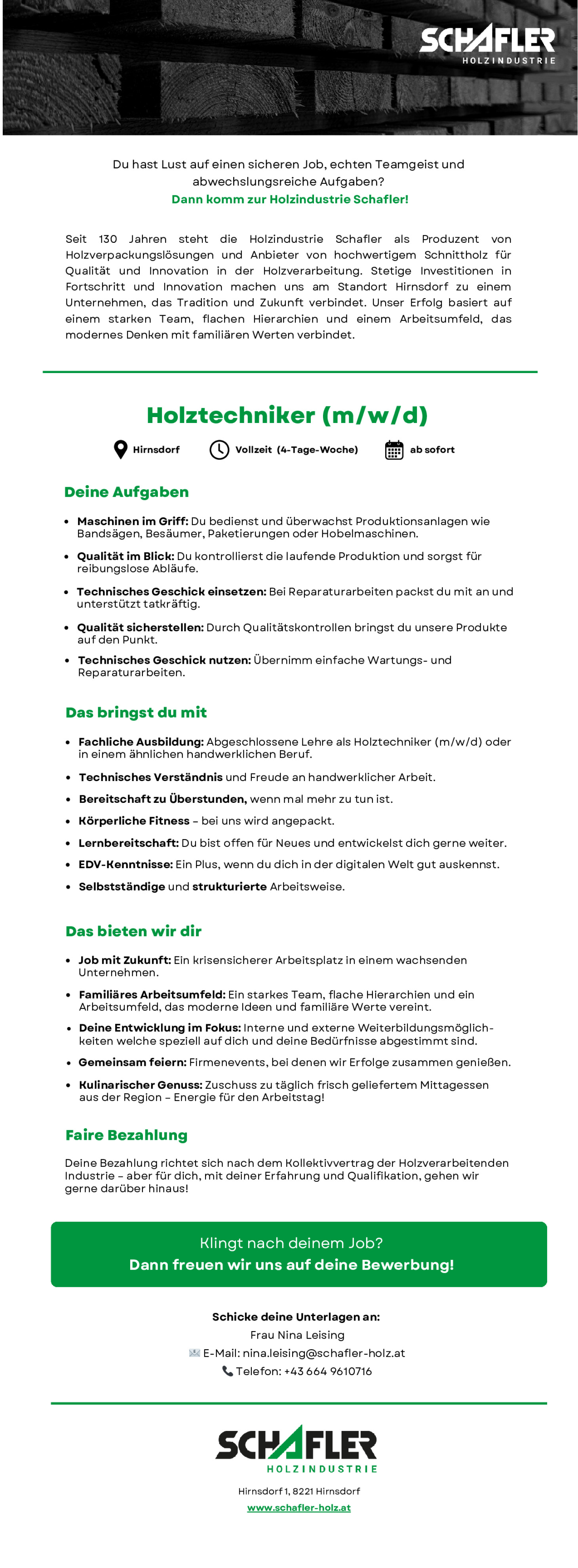 Holztechniker (m/w/d)