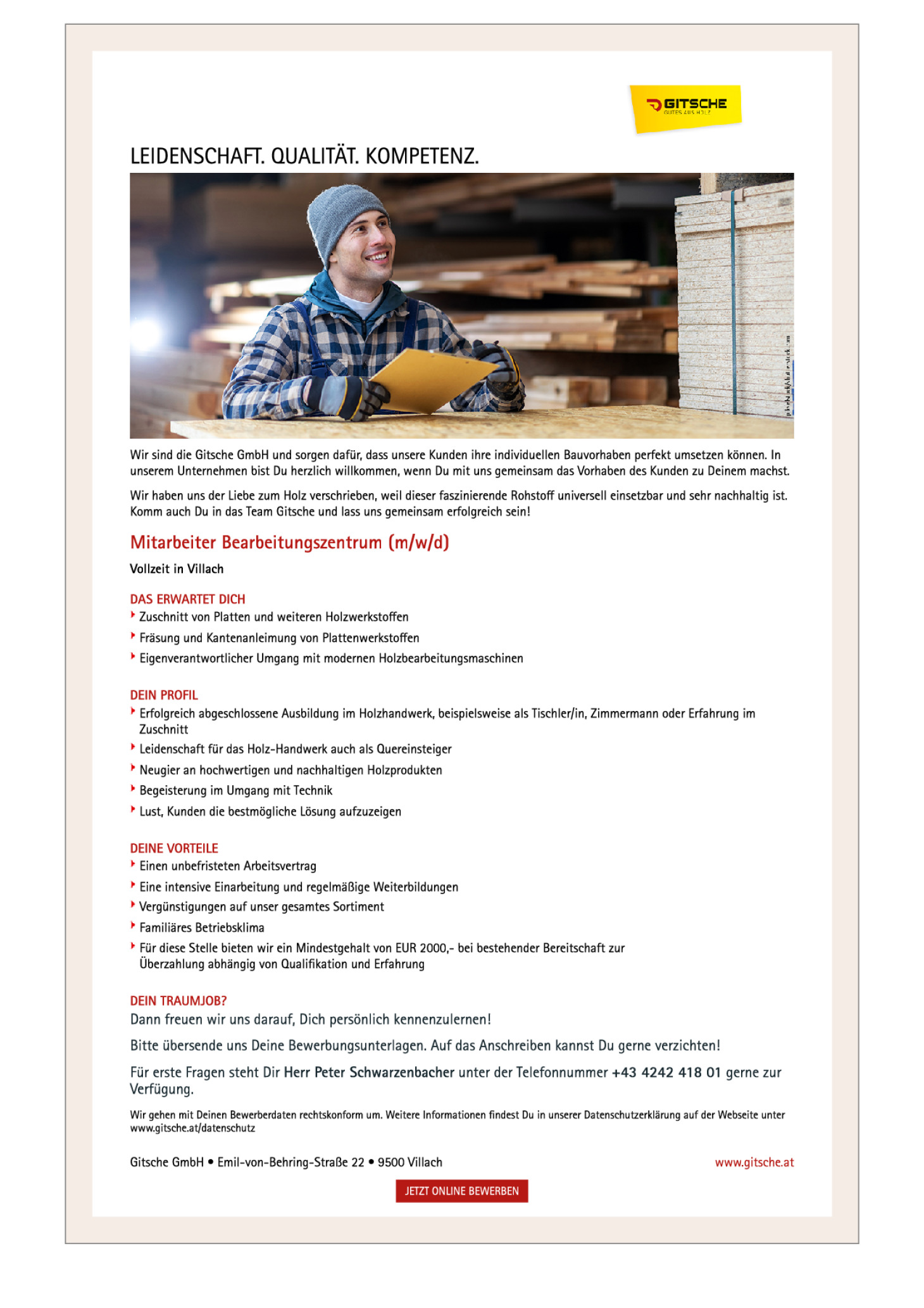 Mitarbeiter Bearbeitungszentrum (m/w/d)