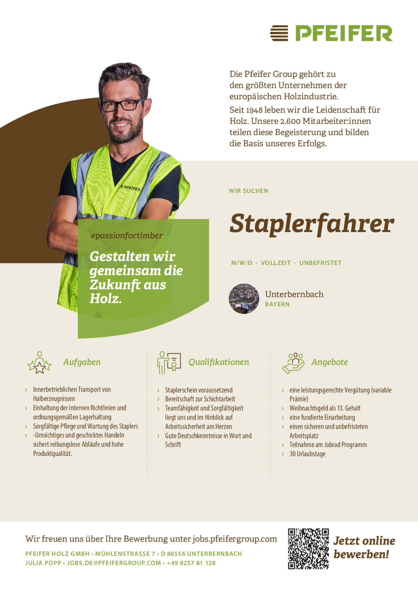 Staplerfahrer (m/w/d) unbefristet