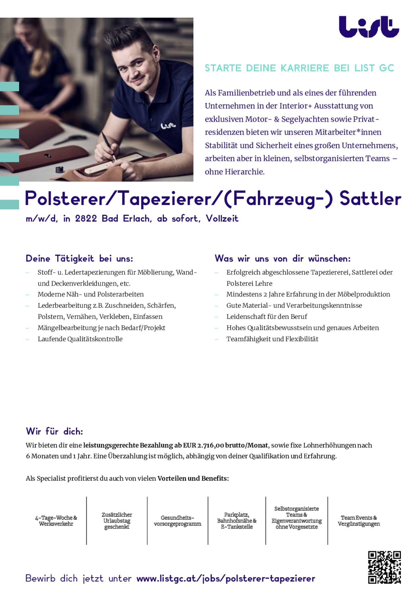 Polsterer / Tapezierer/ (Fahrzeug-) Sattler