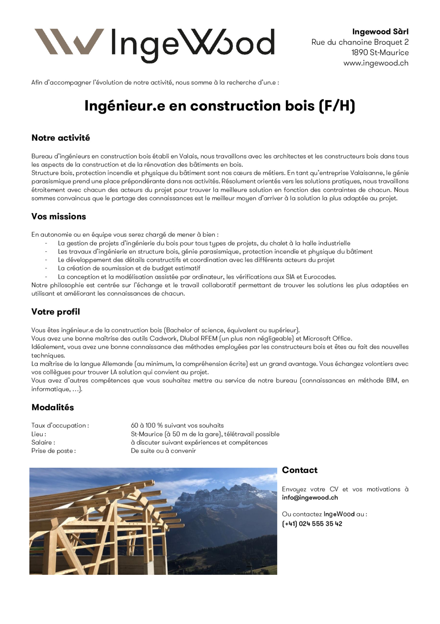 Ingénieur.e en construction bois (F/H)