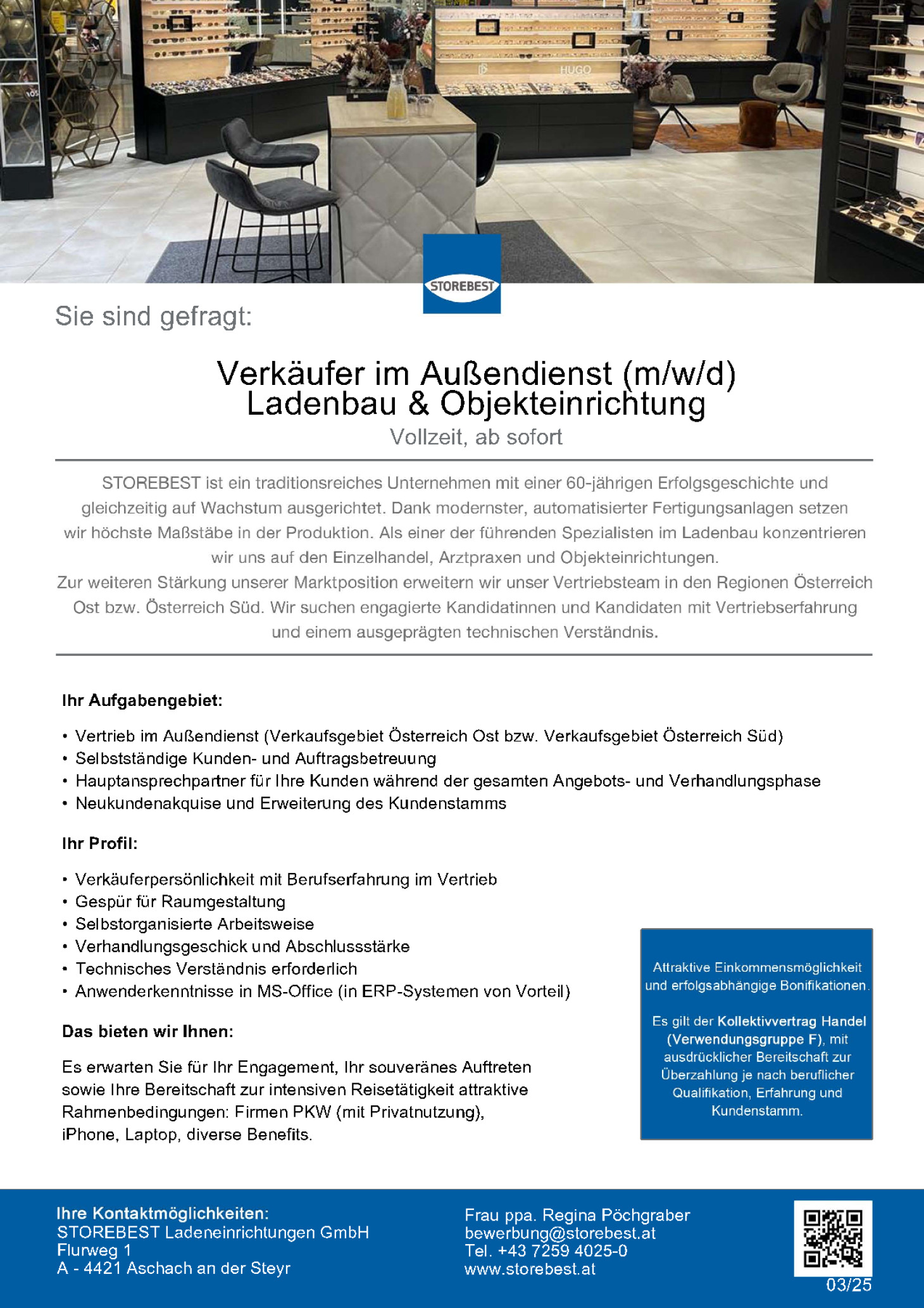 Verkäufer im Außendienst (m/w/d) Ladenbau & Objekteinrichtung