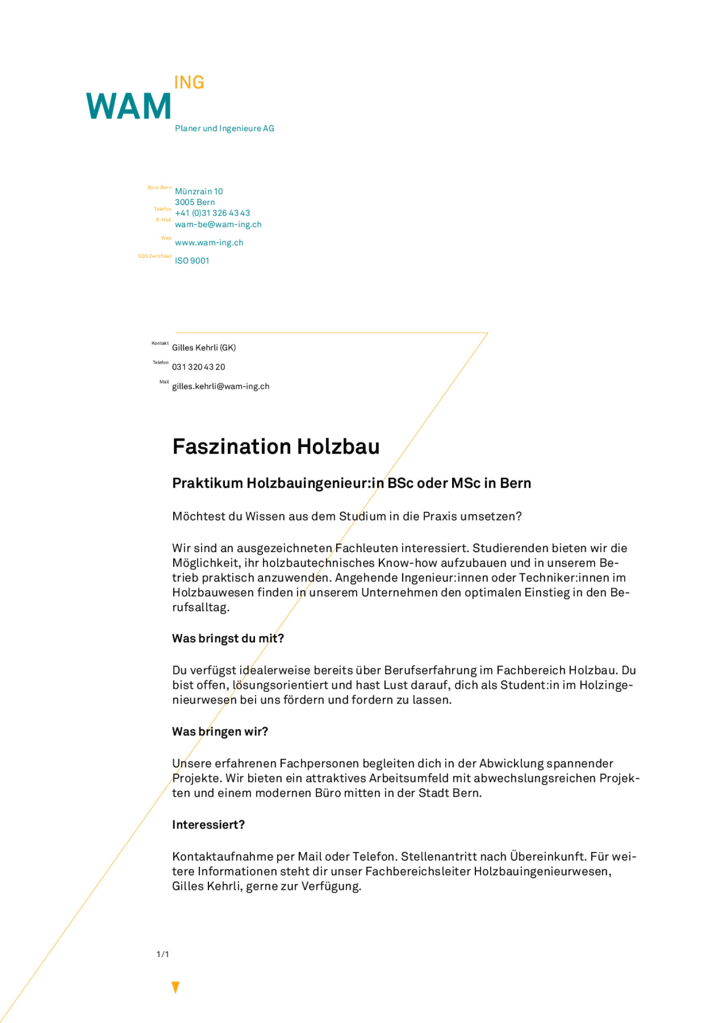 Praktikum Holzbauingenieur:in