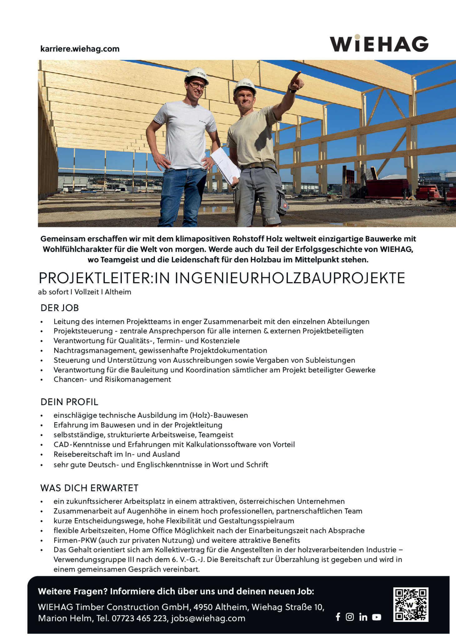 Projektleiter:in Ingenieurholzbauprojekte