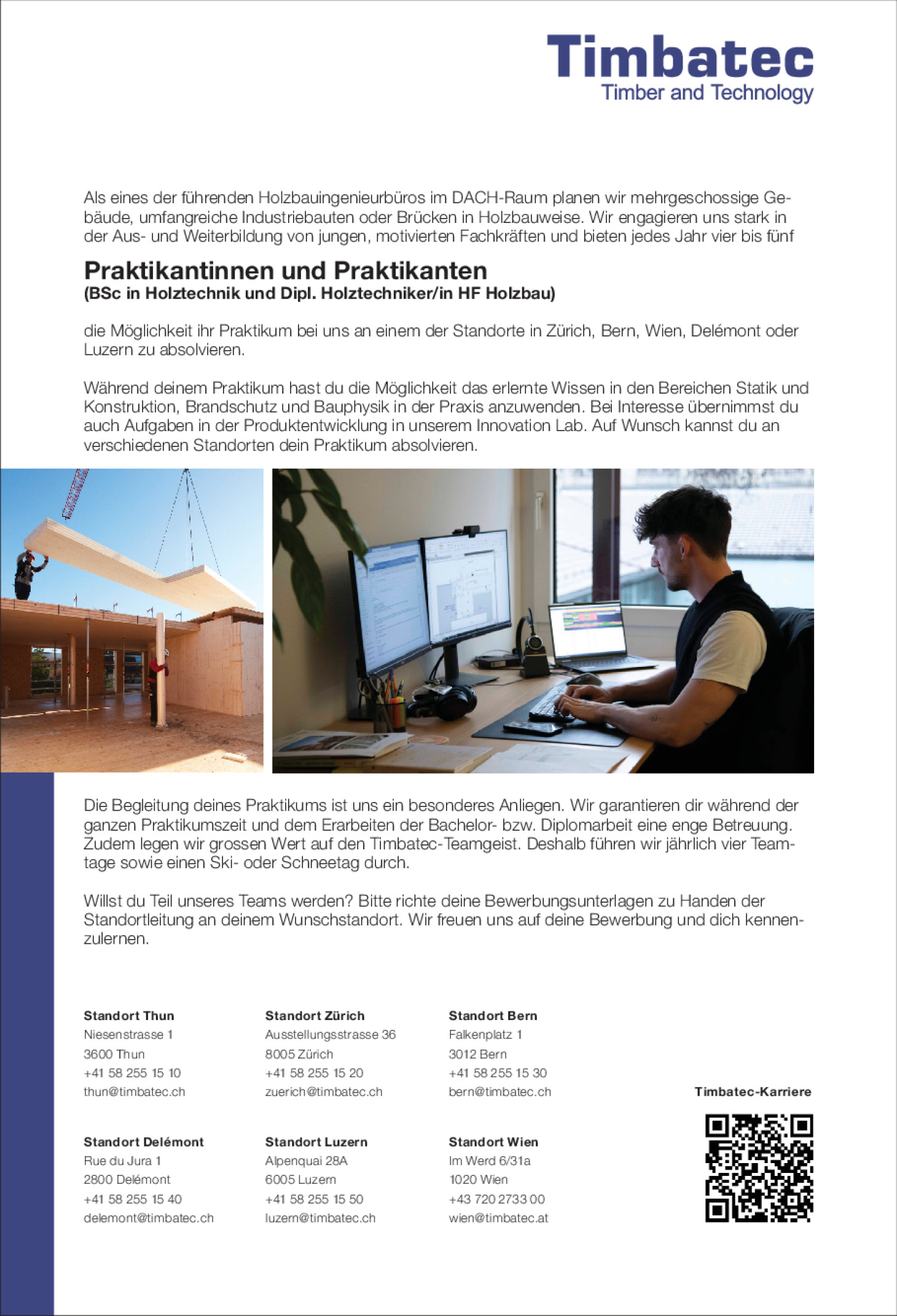 Praktikantinnen und Praktikanten