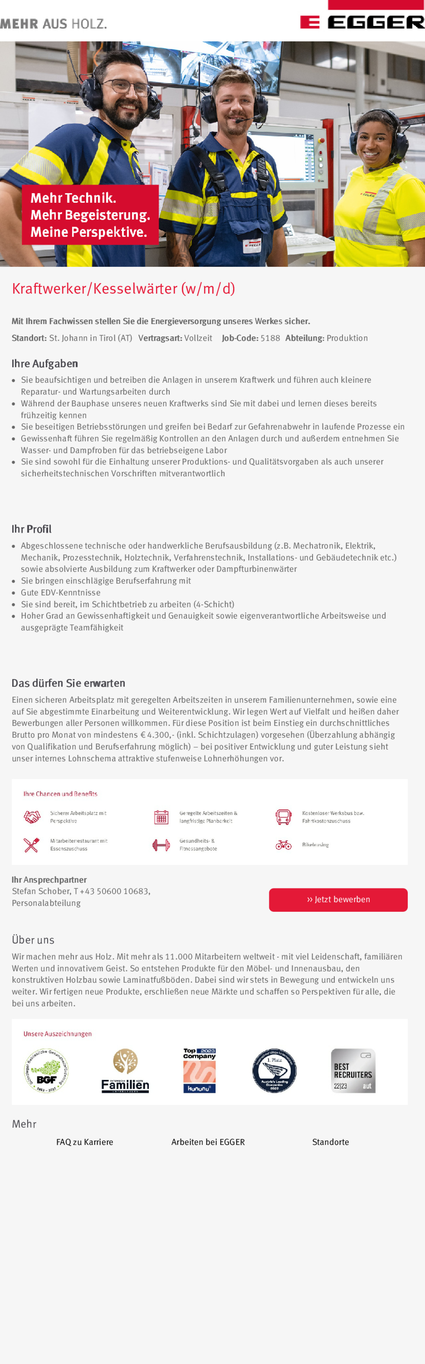 Kraftwerker/Kesselwärter (w/m/d)