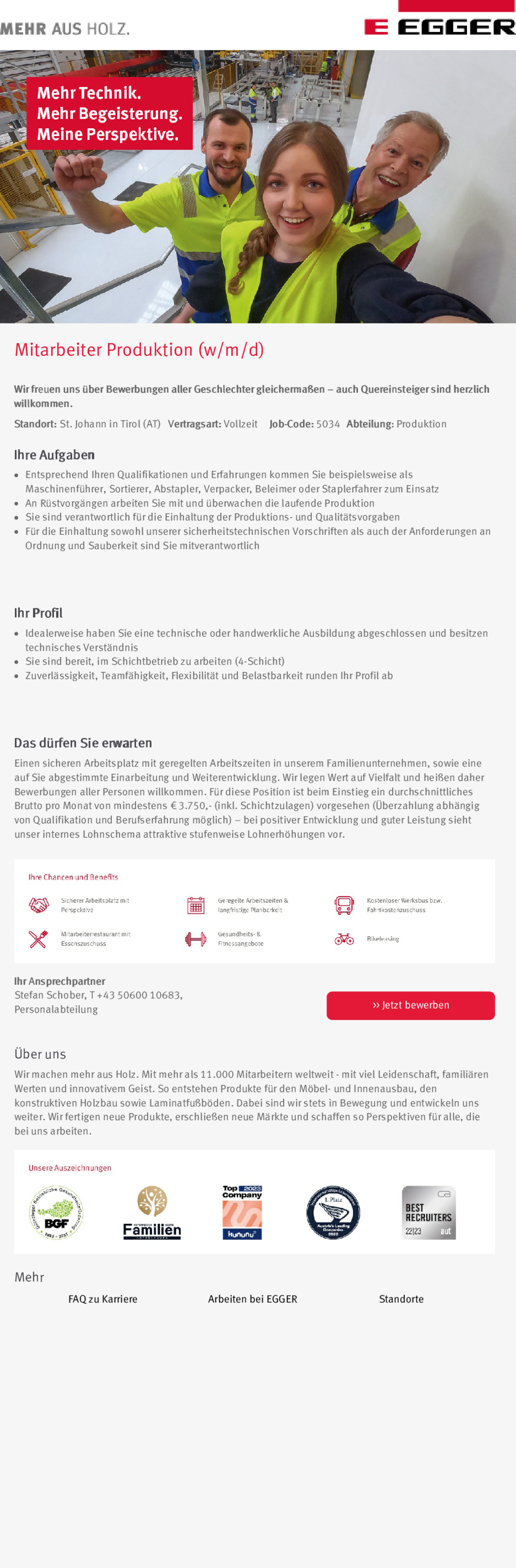 Mitarbeiter Produktion (w/m/d)