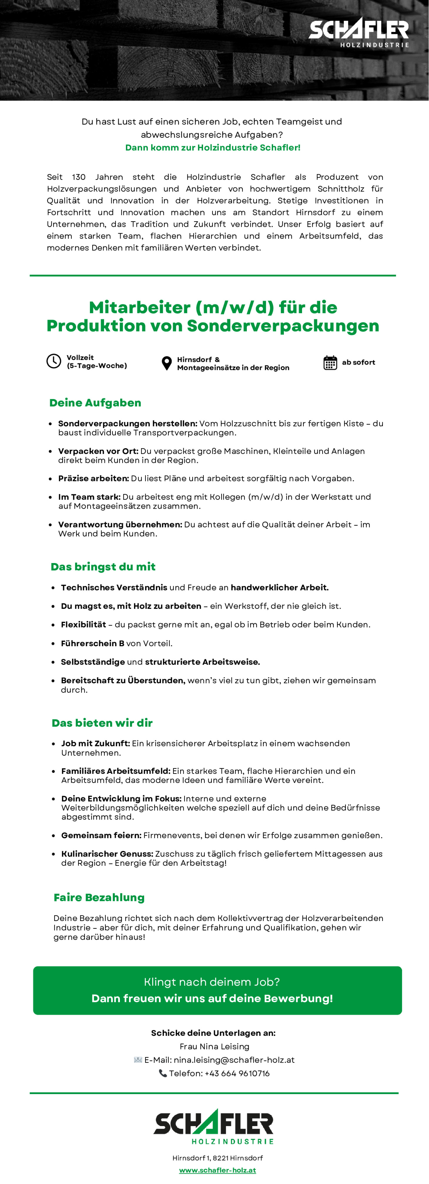 Mitarbeiter (m/w/d) für die Produktion von Sonderverpackungen