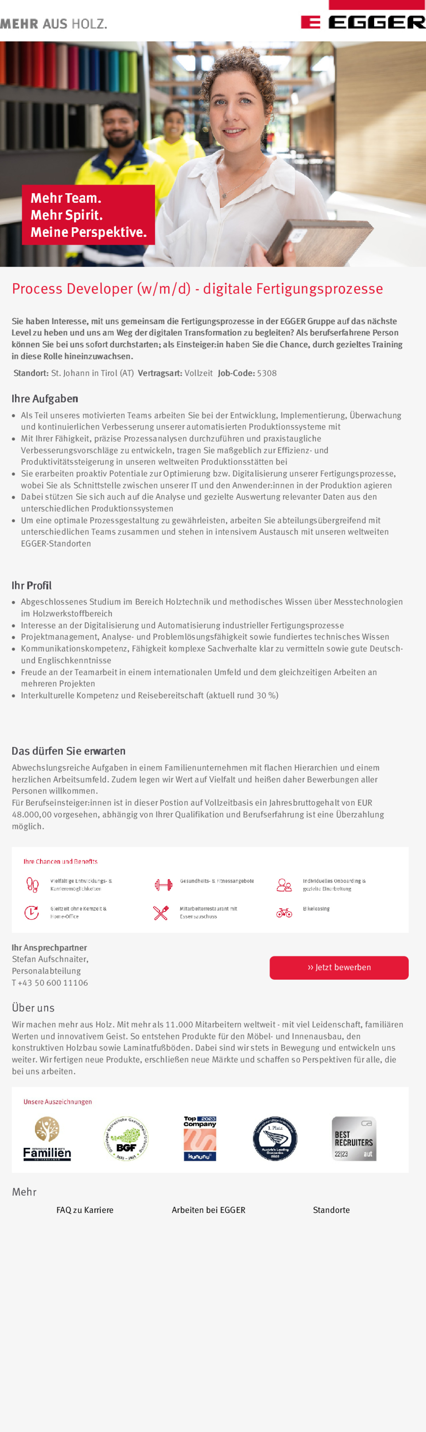 Process Developer (w/m/d) - digitale Fertigungsprozesse