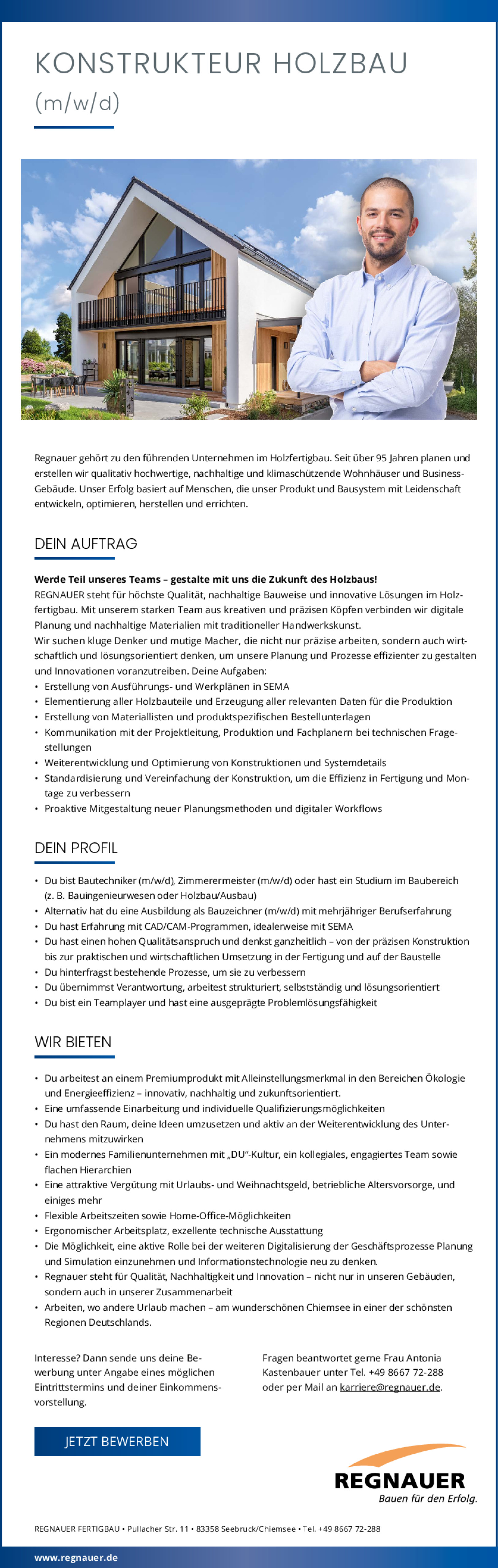 KONSTRUKTEUR HOLZBAU (m/w/d)