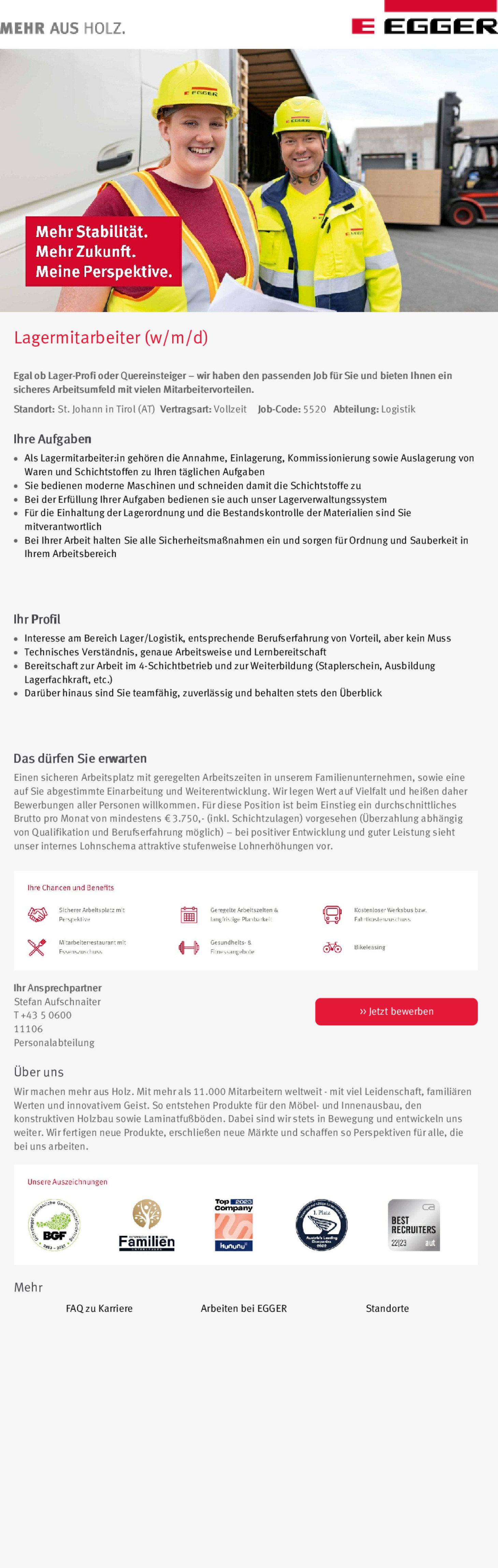 Lagermitarbeiter (w/m/d)