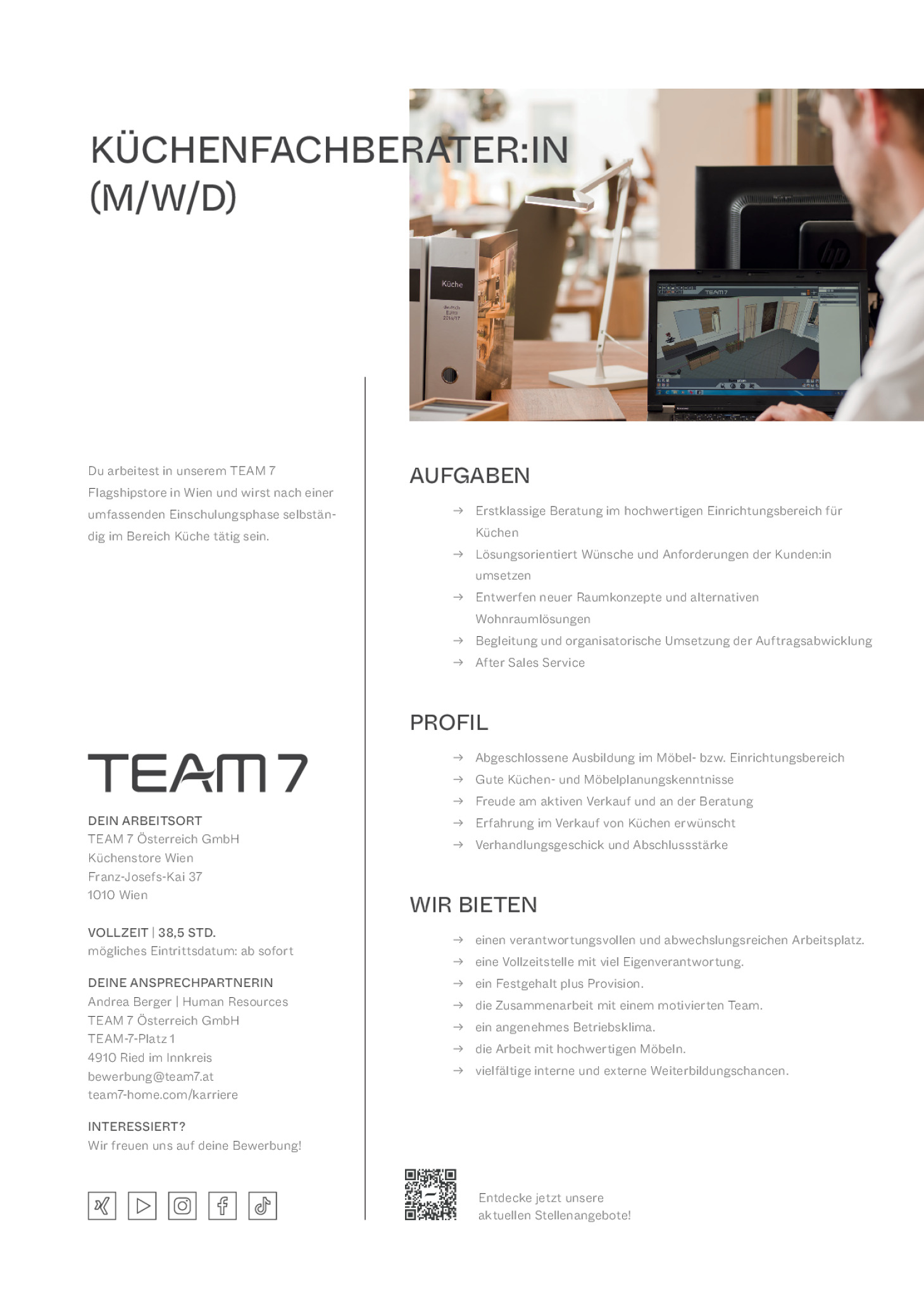 Küchenfachberater:in Wien (m/w/d)