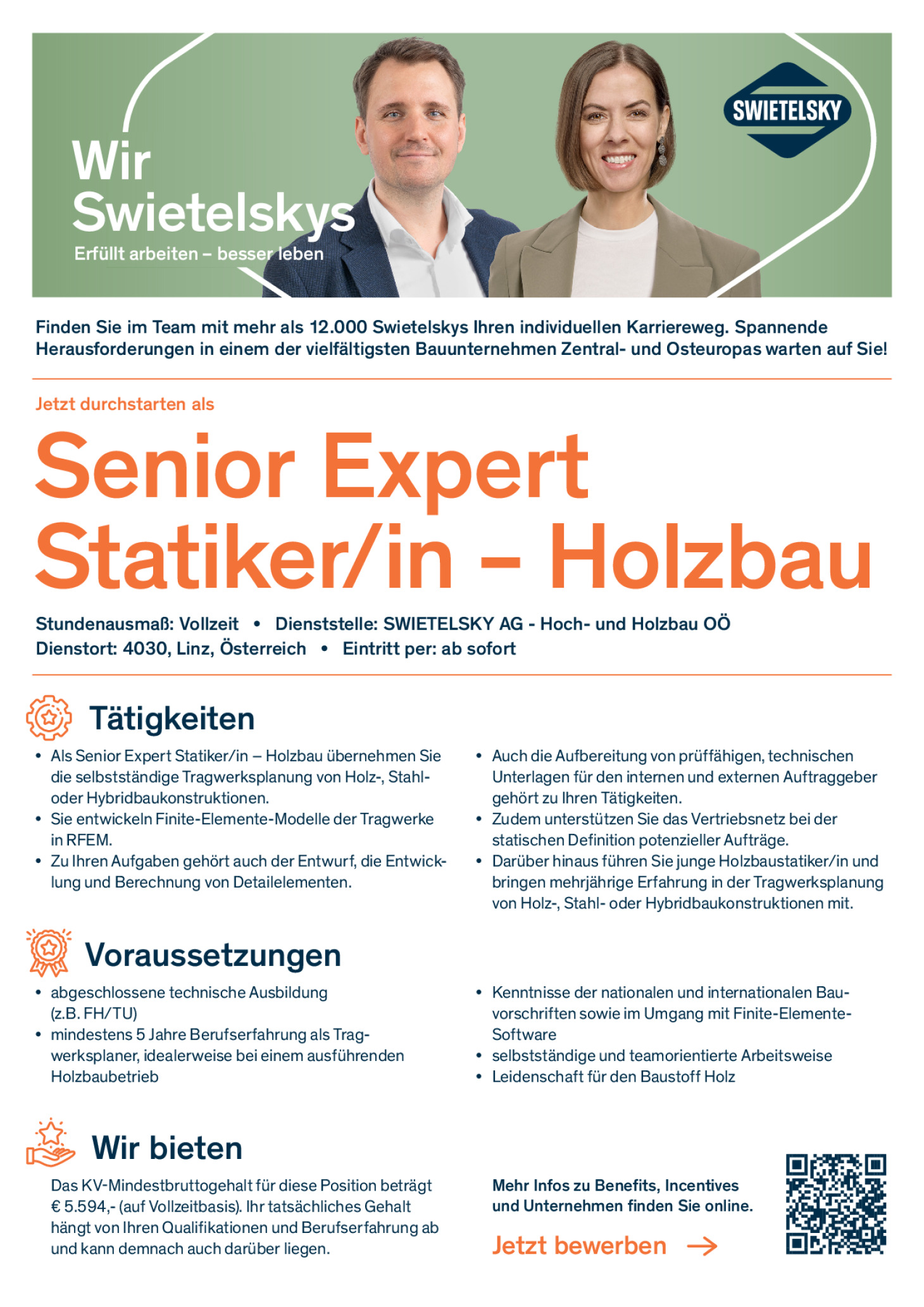 Senior Expert Statiker/in - Holzbau