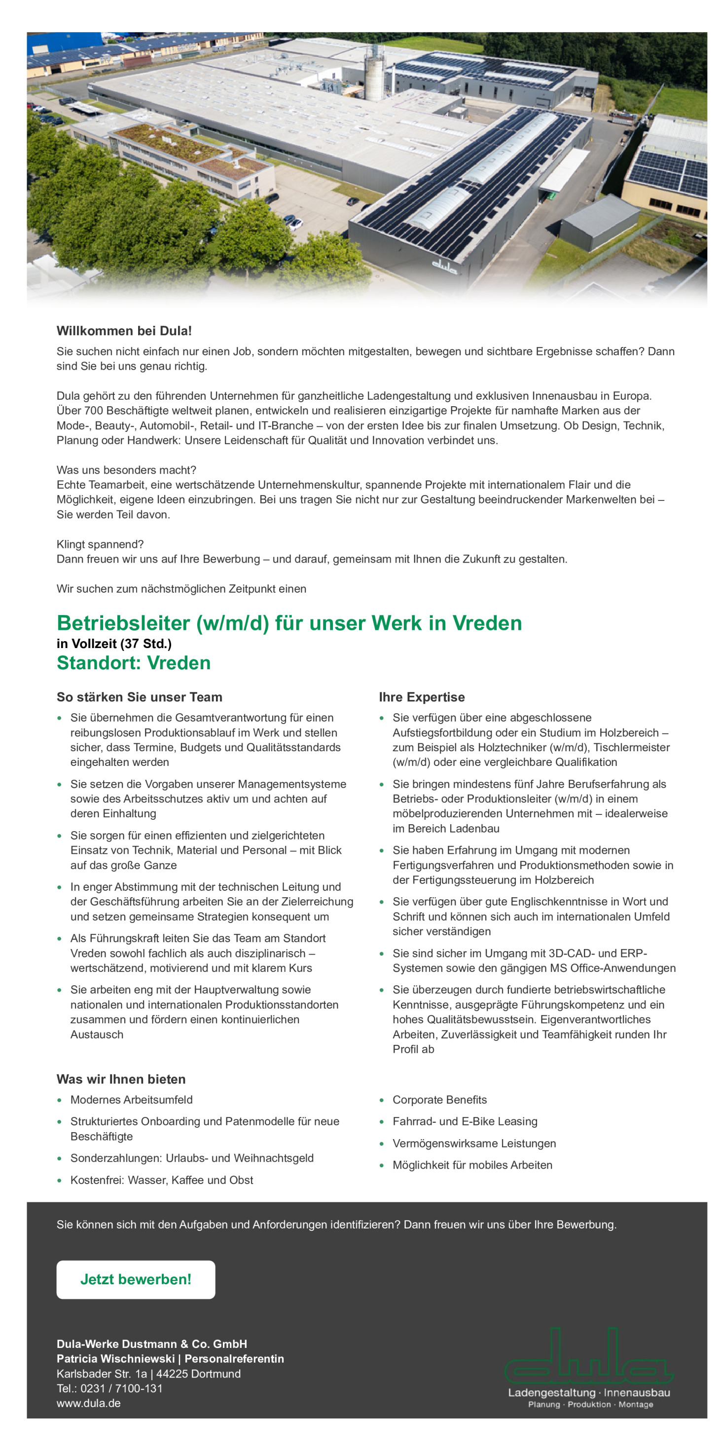 Betriebsleiter (w/m/d) für unser Werk in Vreden