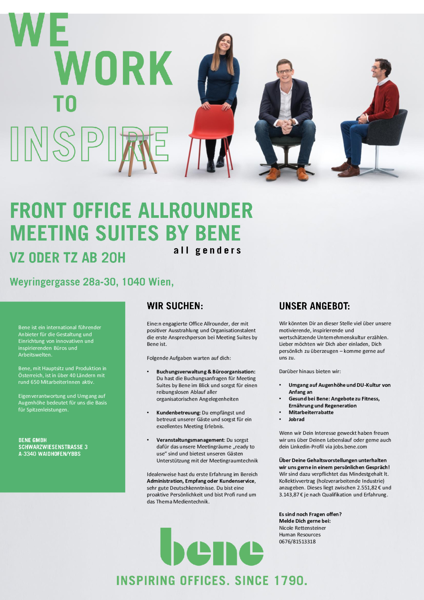 FRONT OFFICE ALLROUNDER (ALL GENDERS) VZ ODER TZ AB 20H