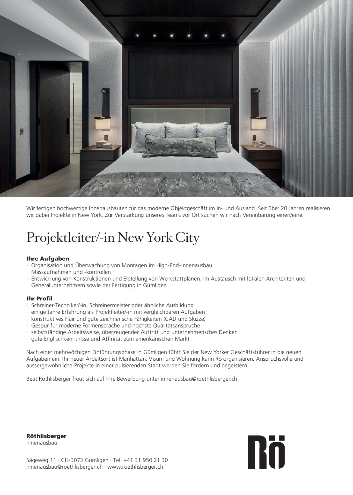 Projektleiter/-in New York City