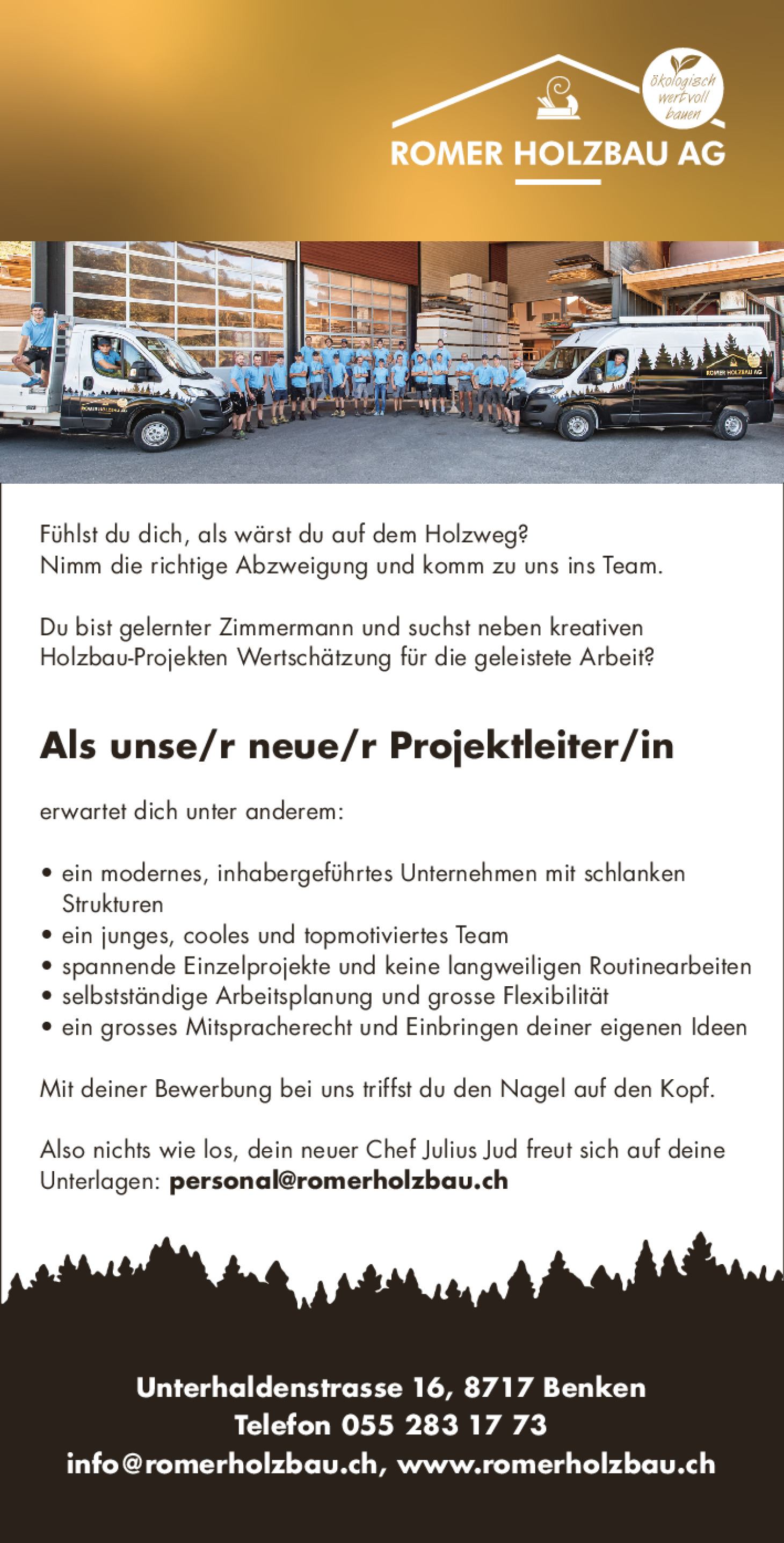 Projektleiter/in Holzbau