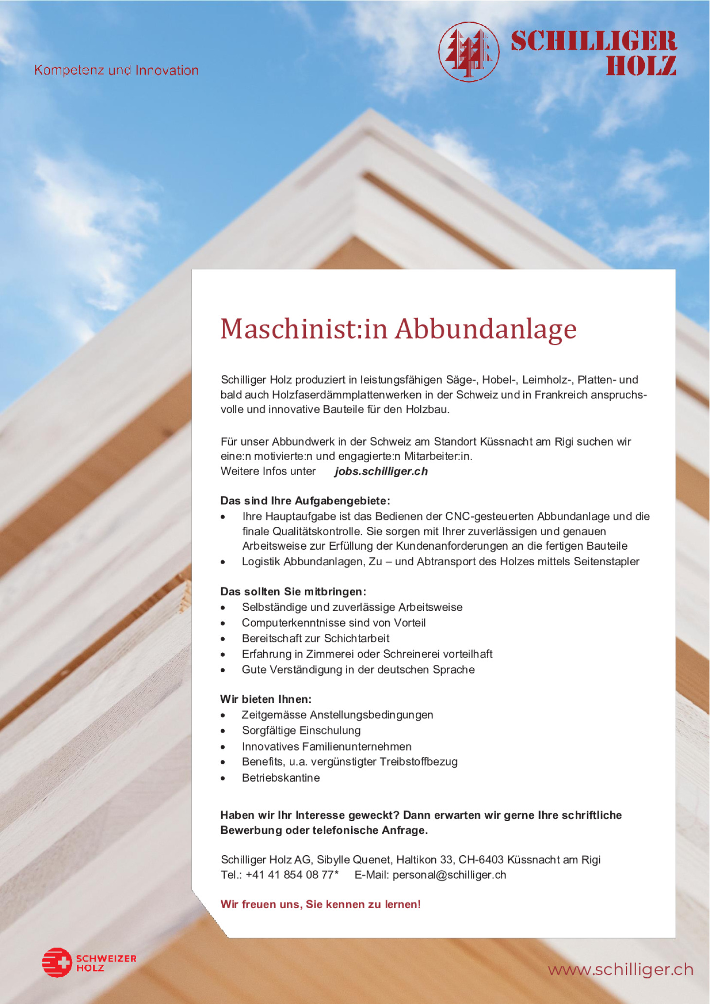 Maschinist Abbundanlage