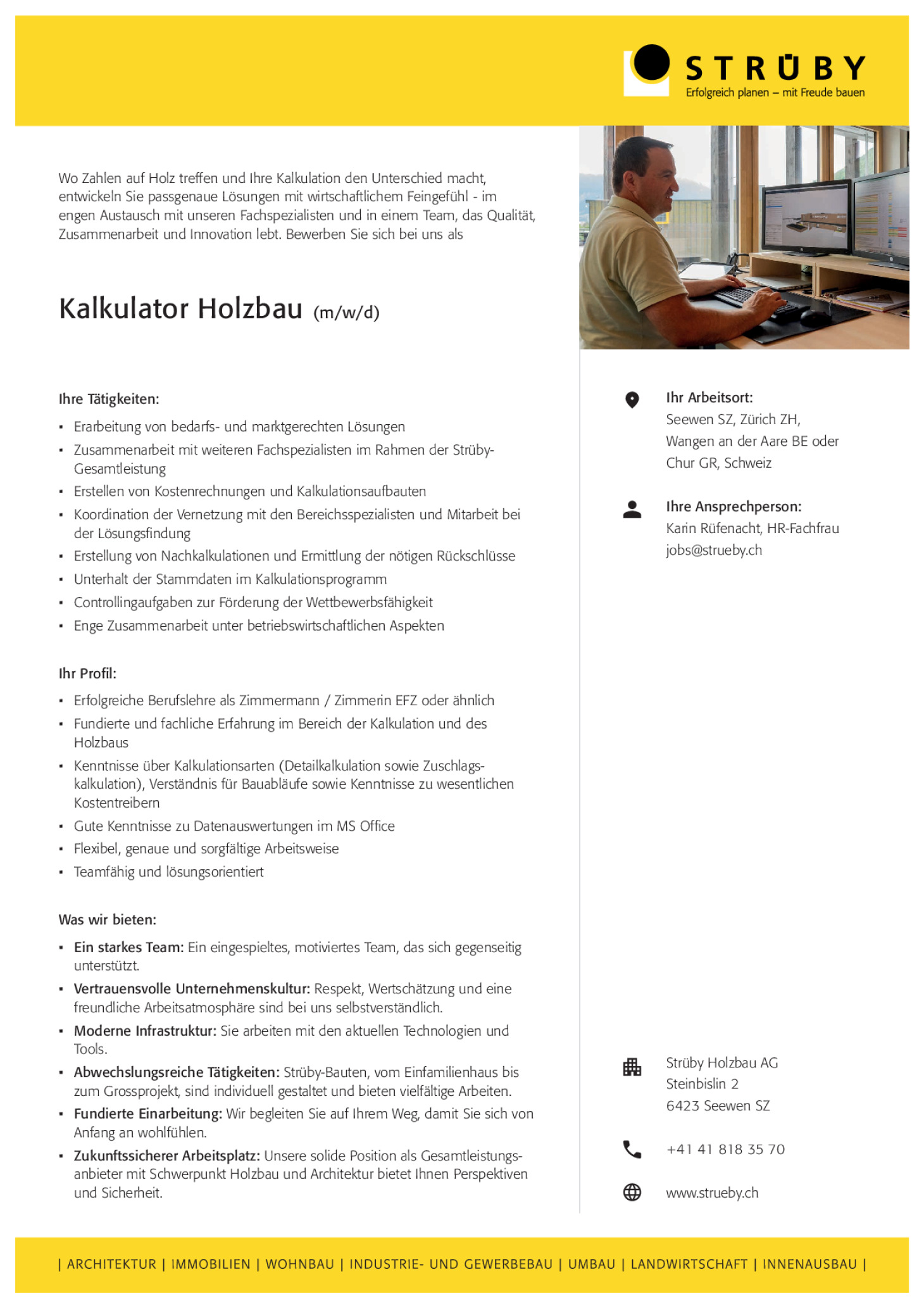 Kalkulator Holzbau (m/w/d)