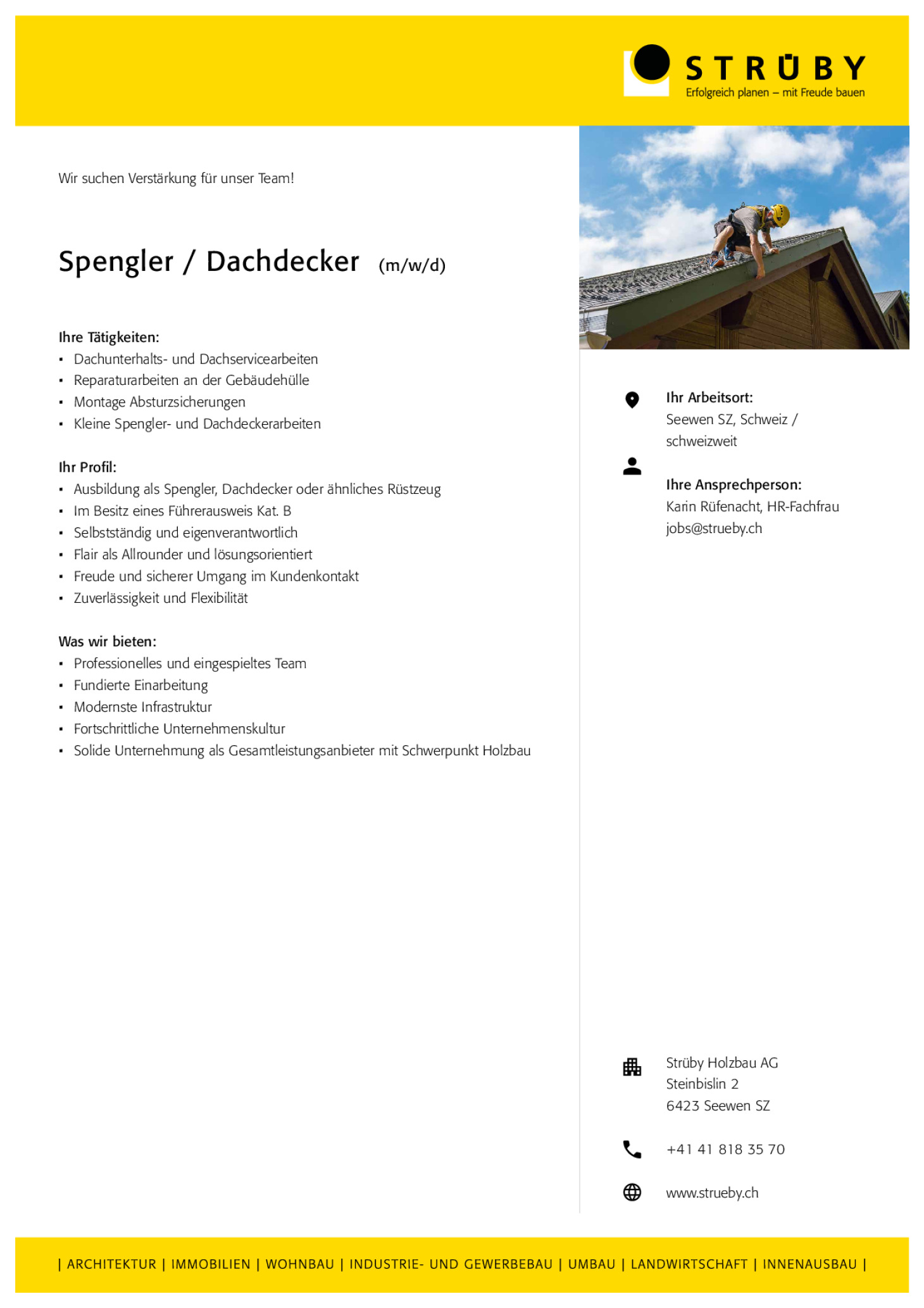 Spengler / Dachdecker (m/w/d)