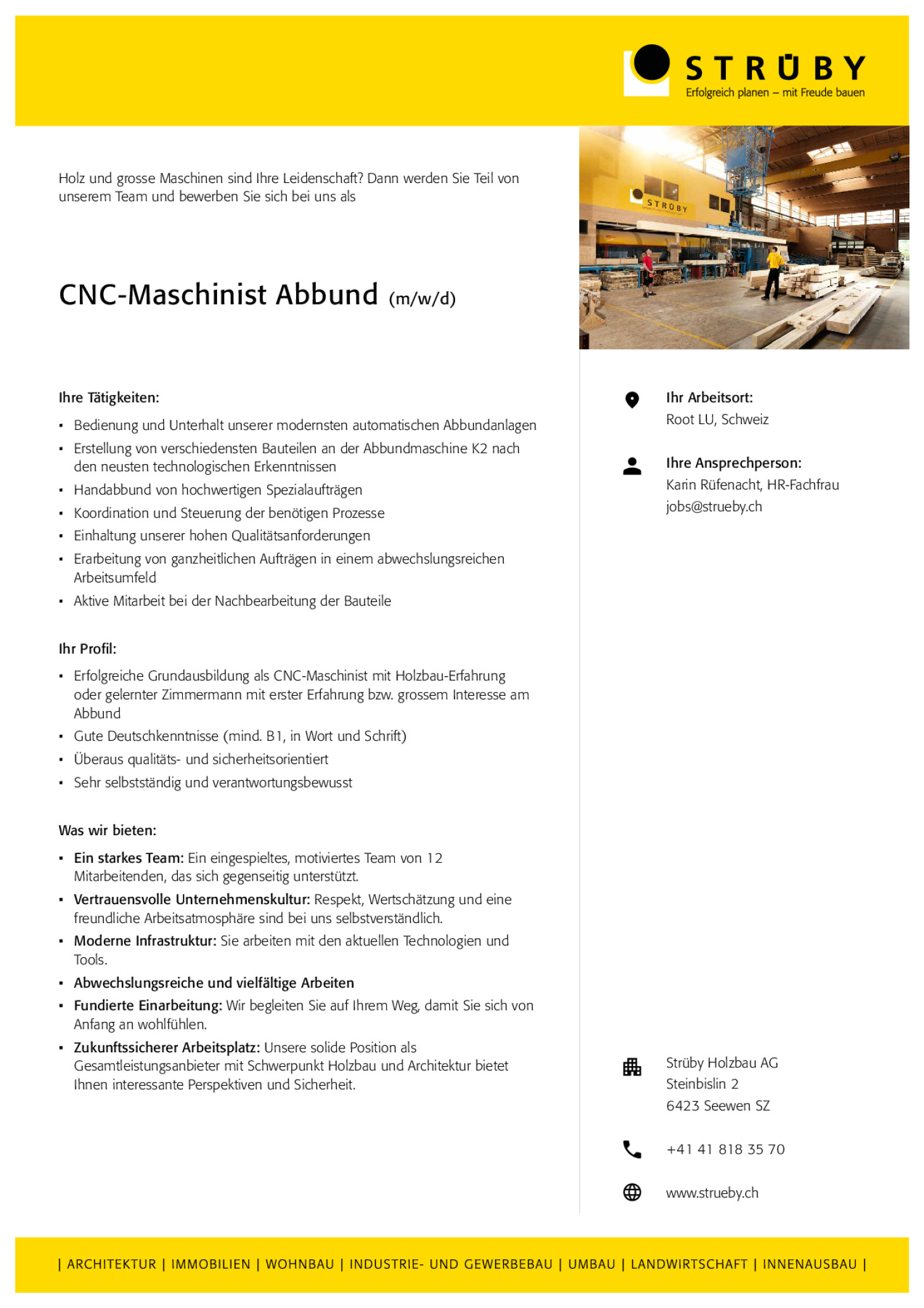 CNC-Maschinist Abbund (m/w/d)