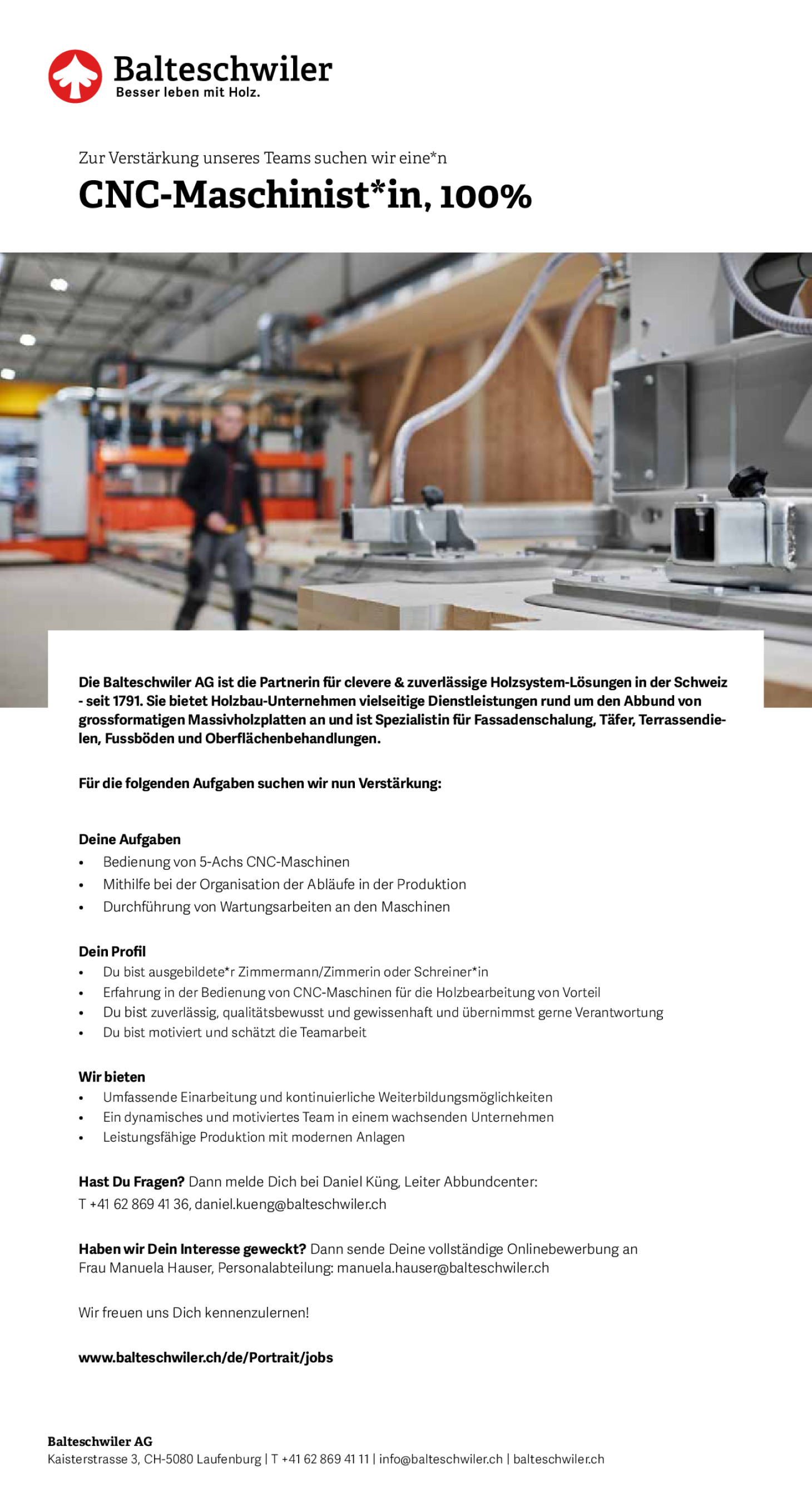 CNC-Maschinist*in, 100%
