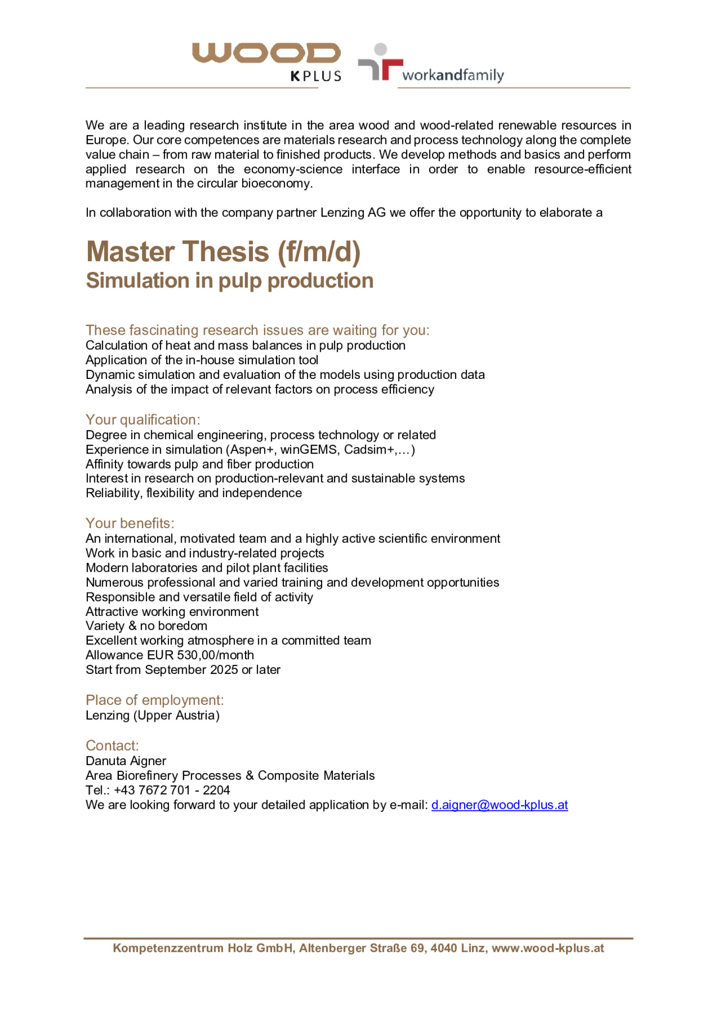 Master Thesis (f/m/d)