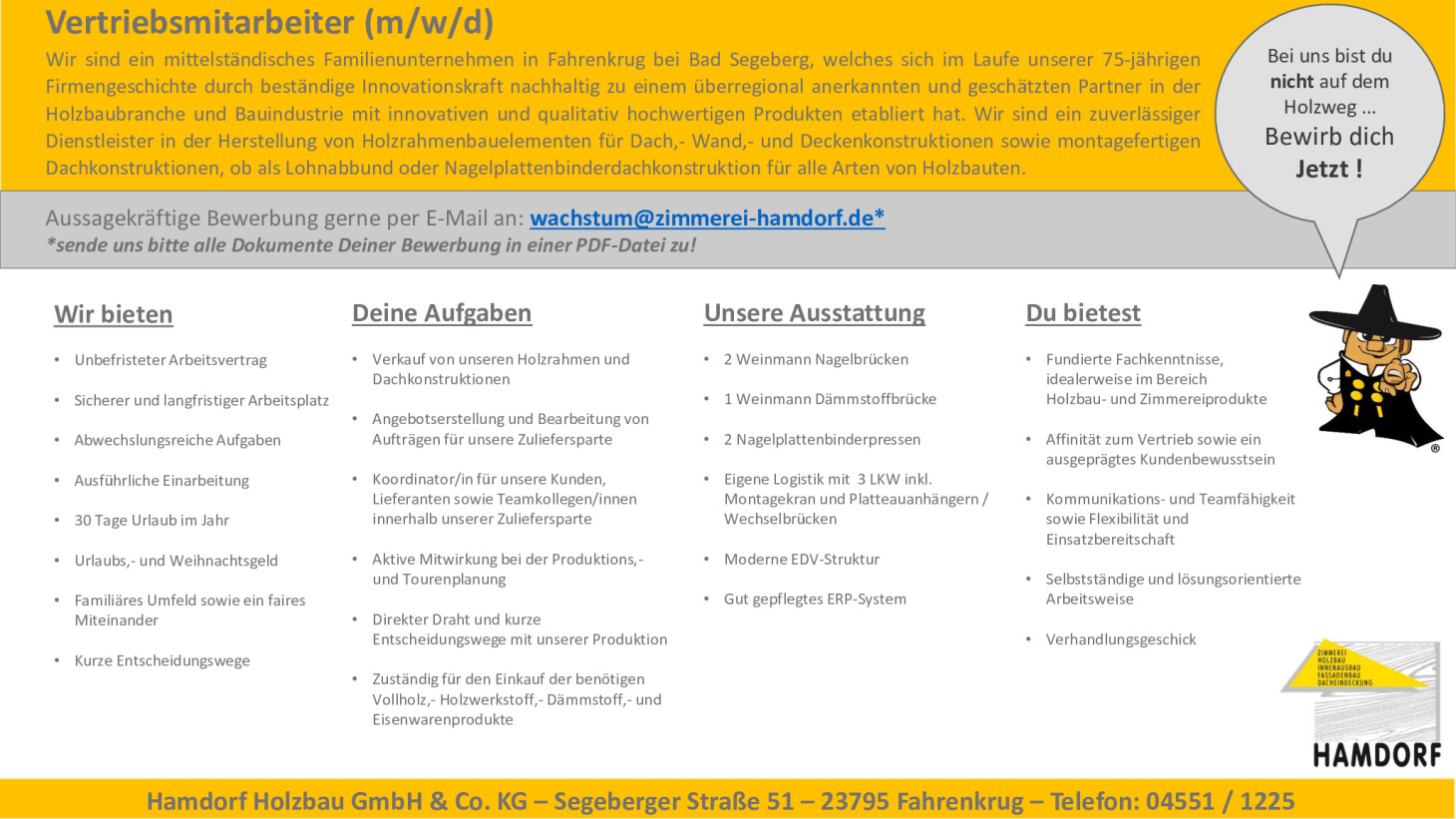 Vetriebsmitarbeiter (m/w/d)