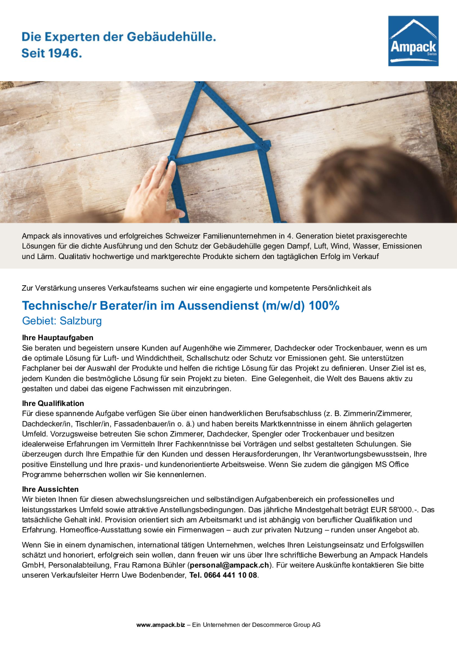 Technische/r Berater/in im Außendienst (w/m)