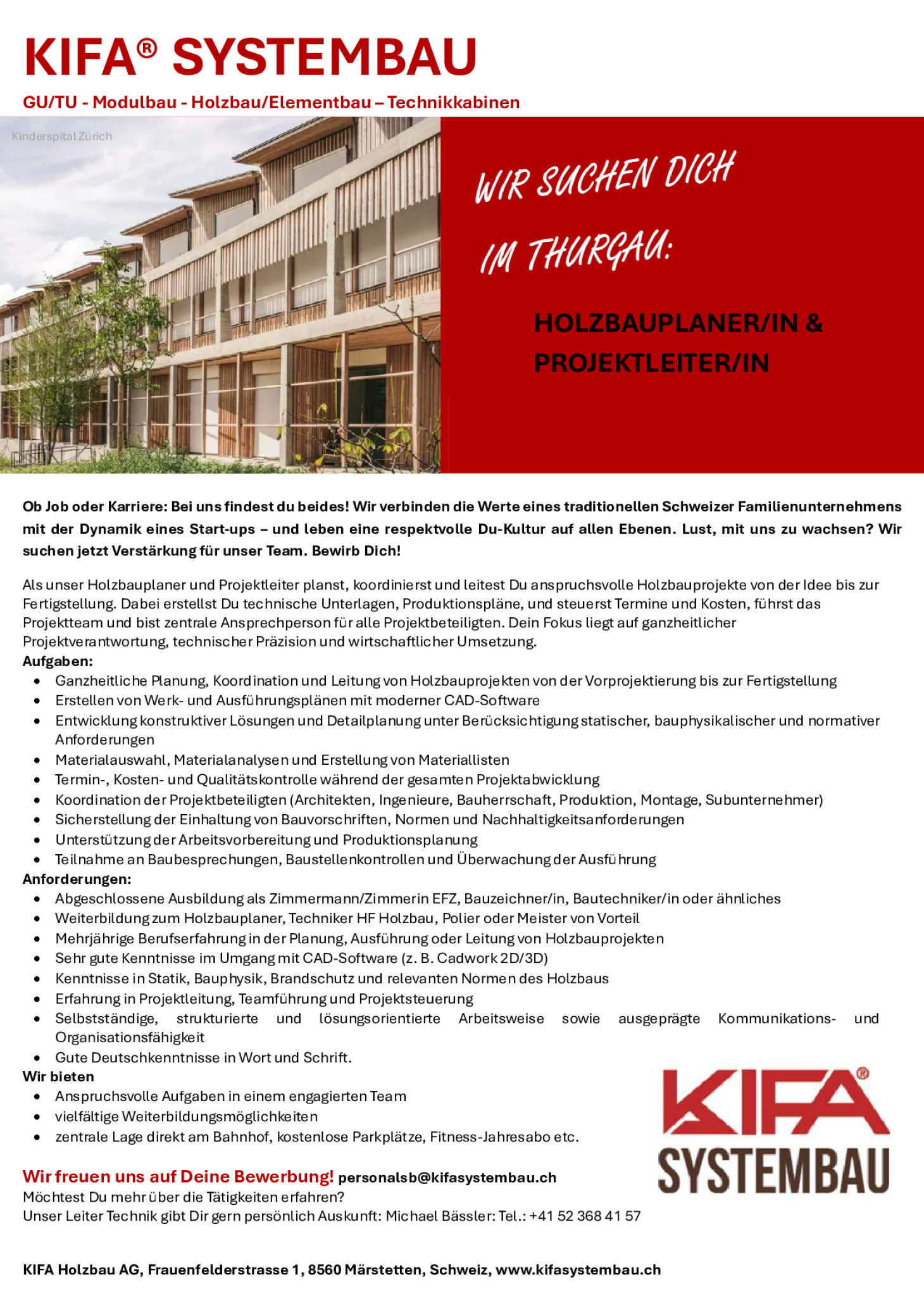Holzbauplaner/in & Projektleiter
