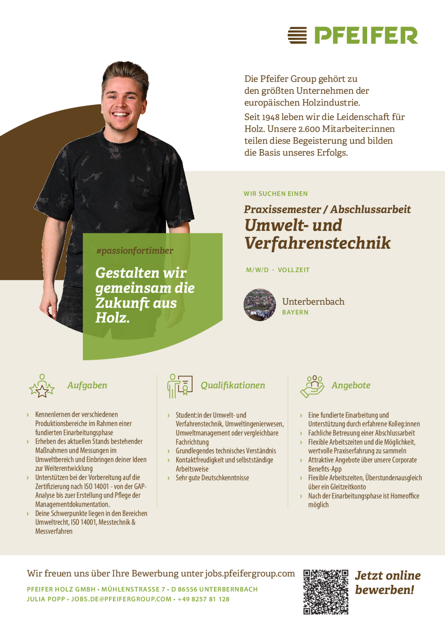 Praxissemester/Abschlussarbeit Umwelt- und Verfahrenstechnik (m/w/d)
