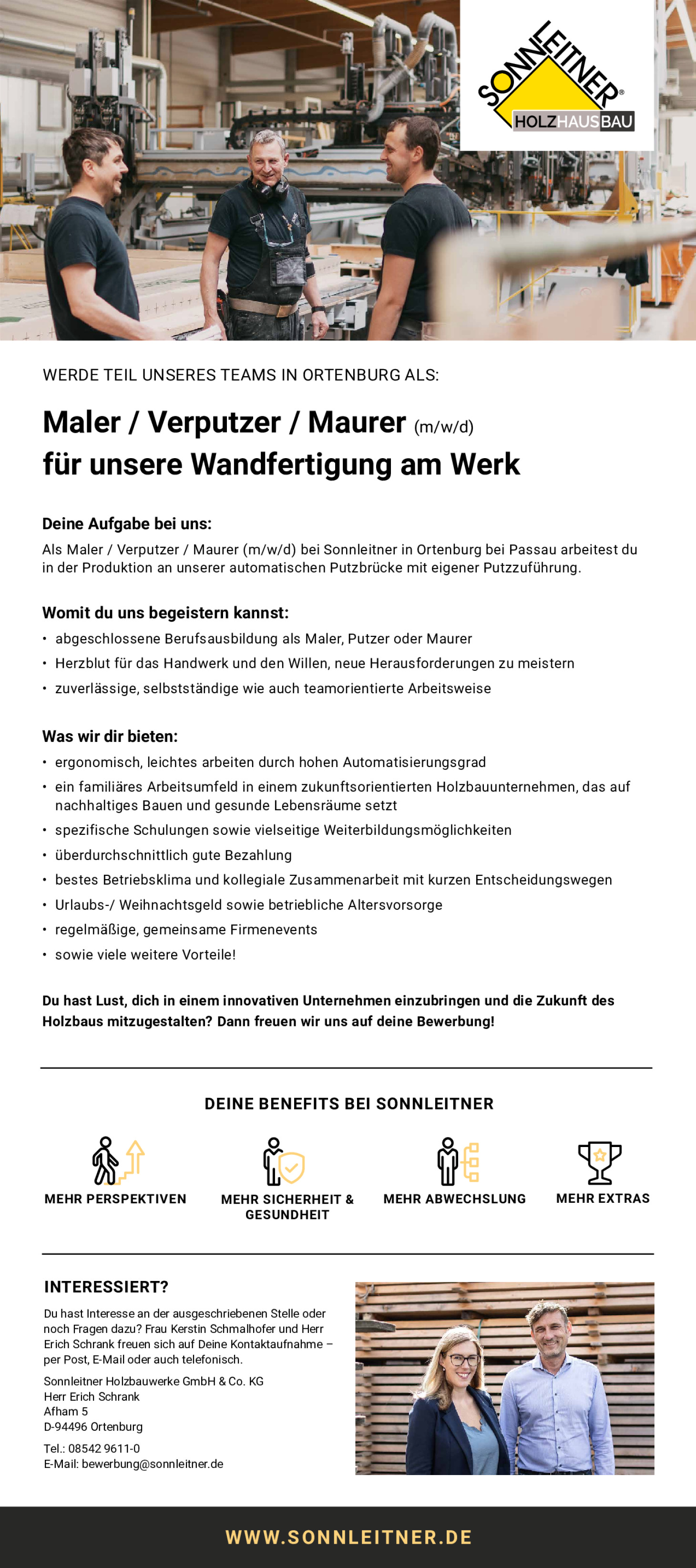 Maler / Verputzer / Maurer (m/w/d) für unsere Wandfertigung am Werk