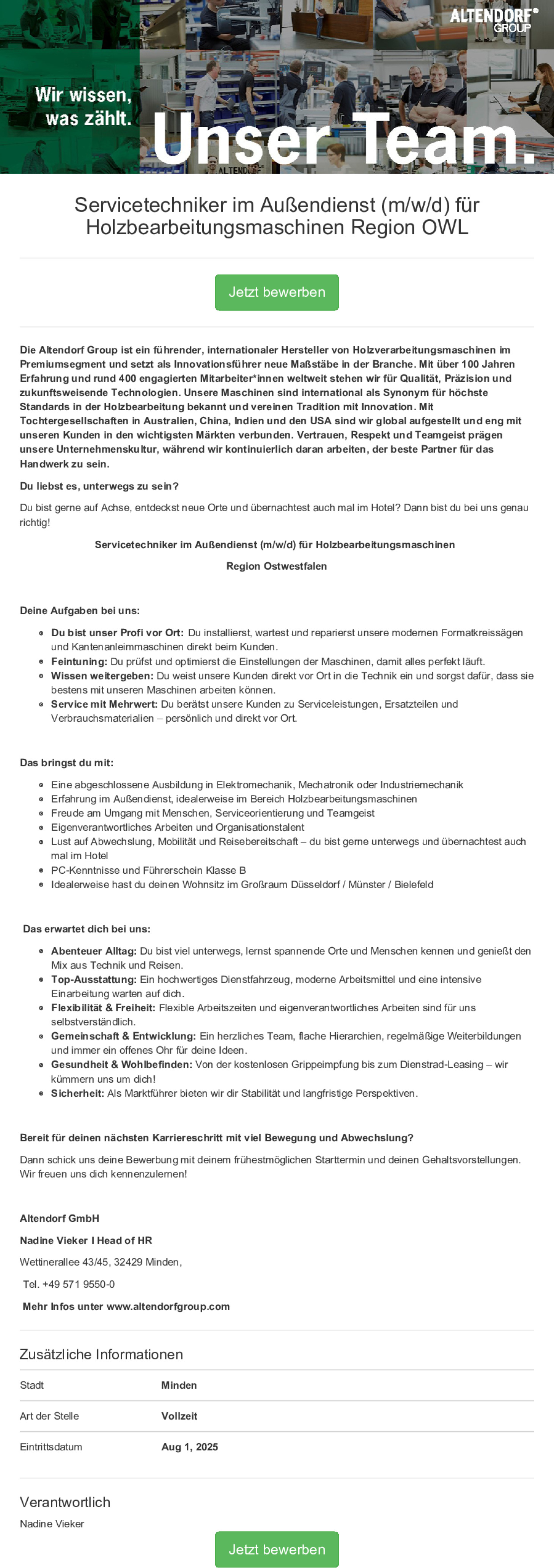 Servicetechniker im Außendienst (m/w/d)