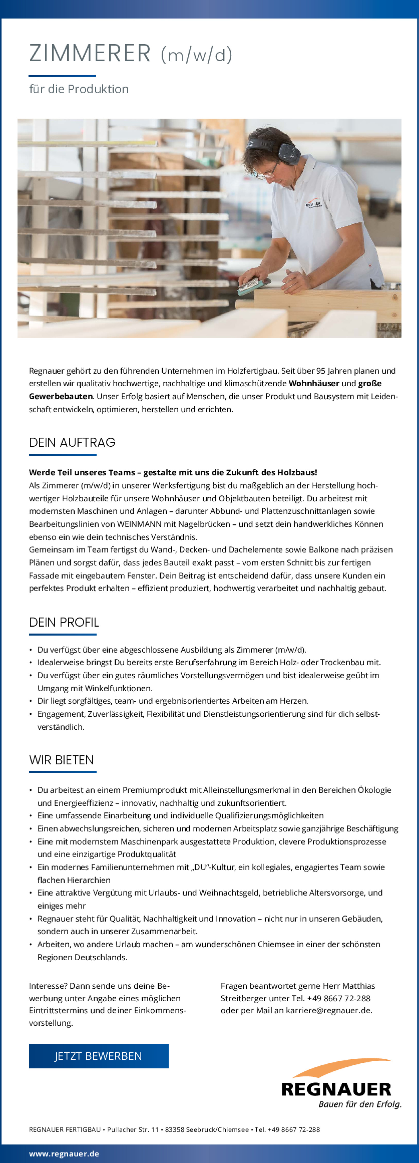 ZIMMERER (m/w/d)