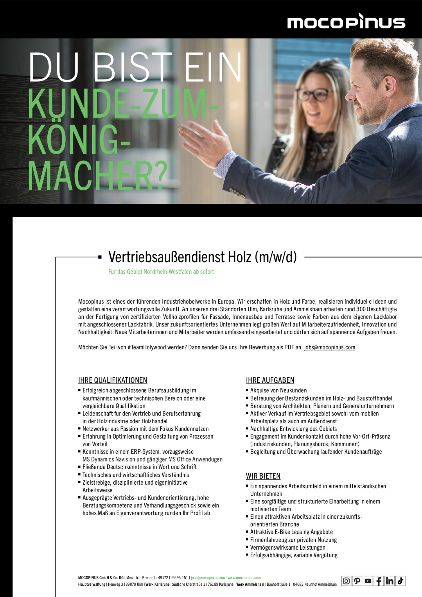 Vertriebsaußendienst Holz (m/w/d)